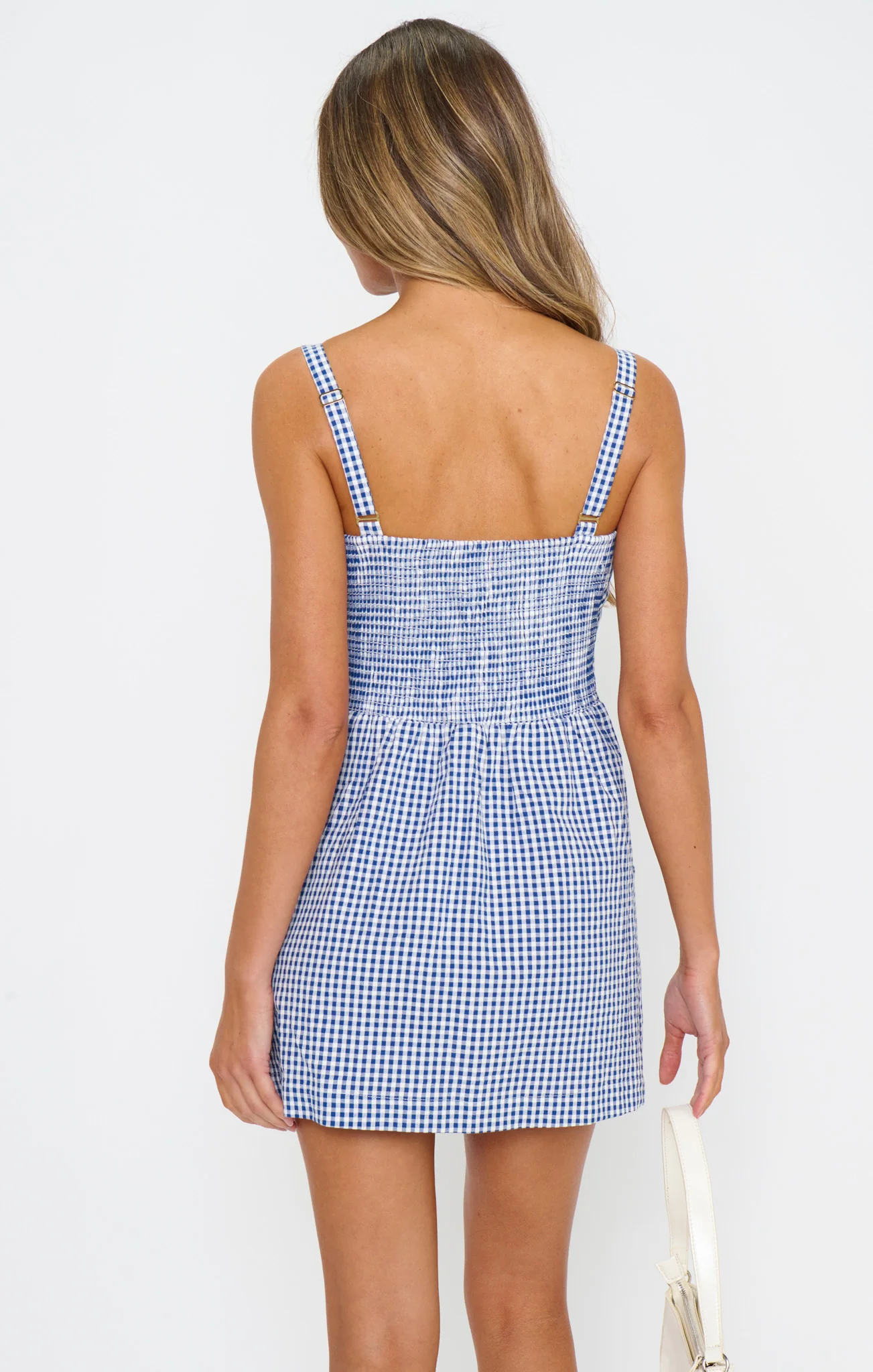 Emery Mini Dress ~ Navy Gingham