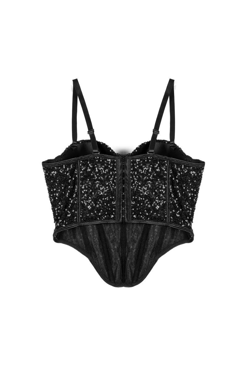 Sequin Bustier Sleeveless Top