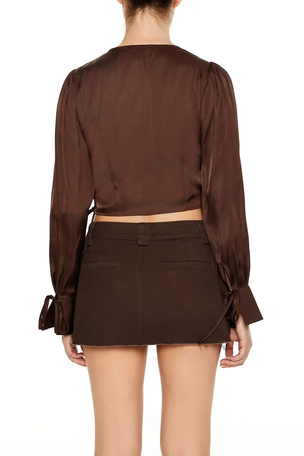 Tie-Front Wrap Crop Top