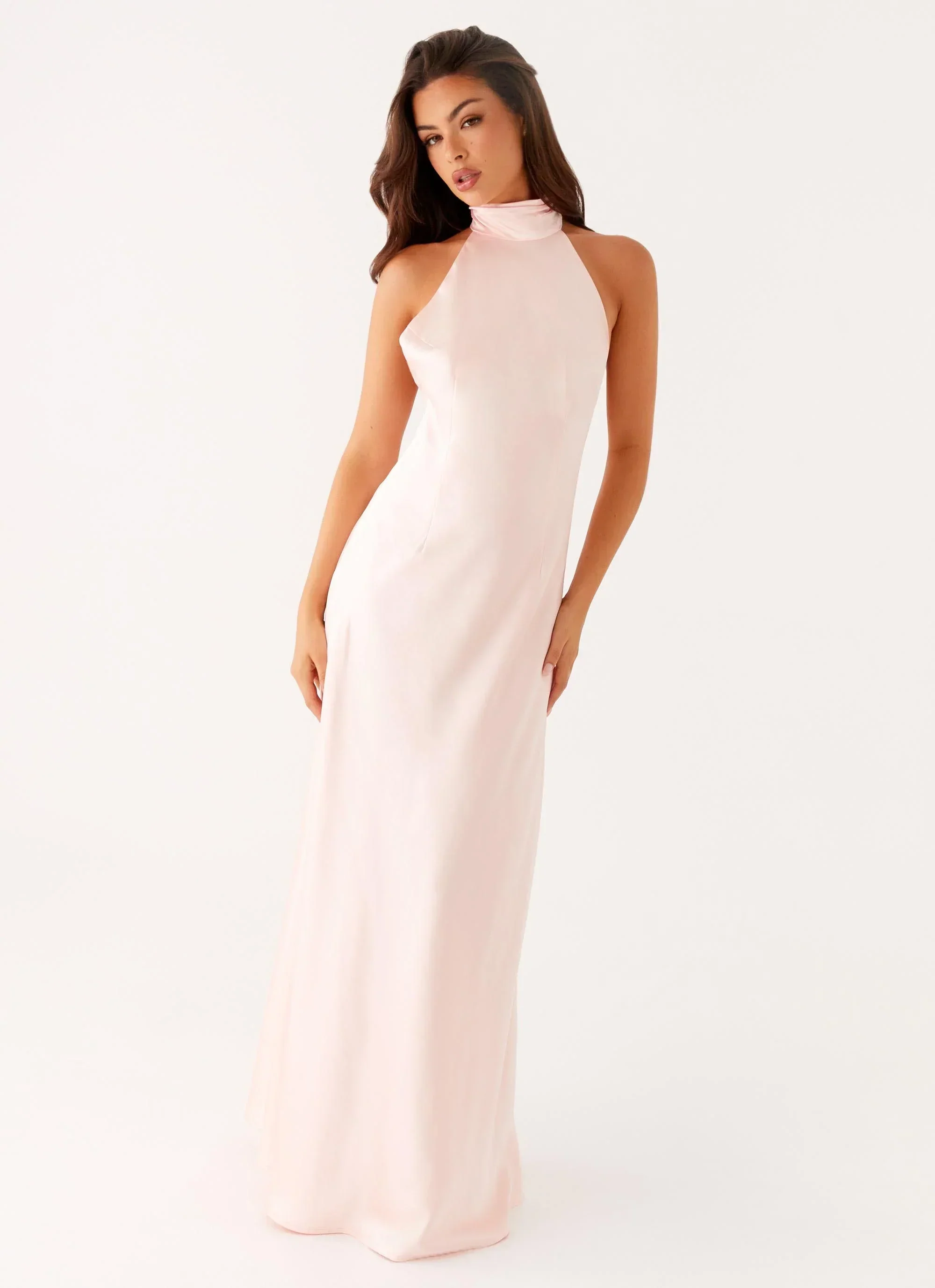 Siani Backless Maxi Dress - Pink - luluinthesky