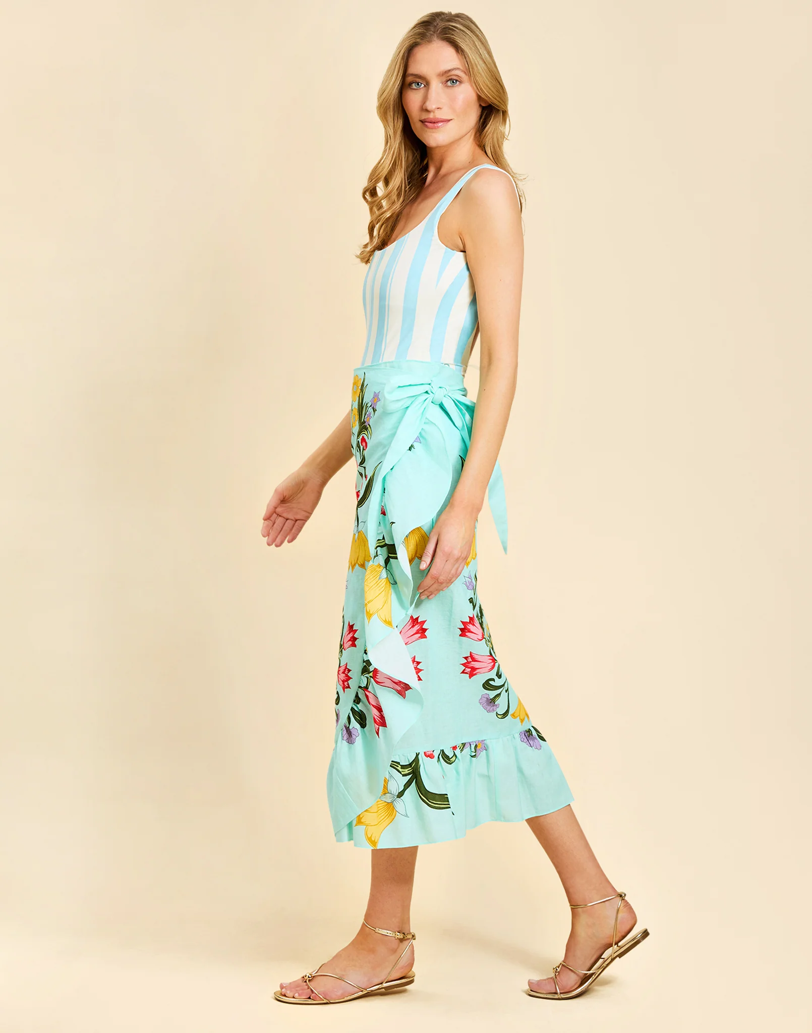 Magnolia Ruffle Pareo Skirt