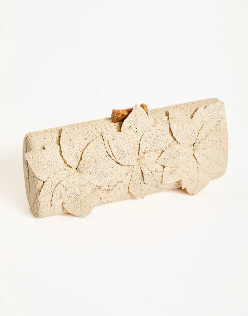 Peridot Raffia Clutch