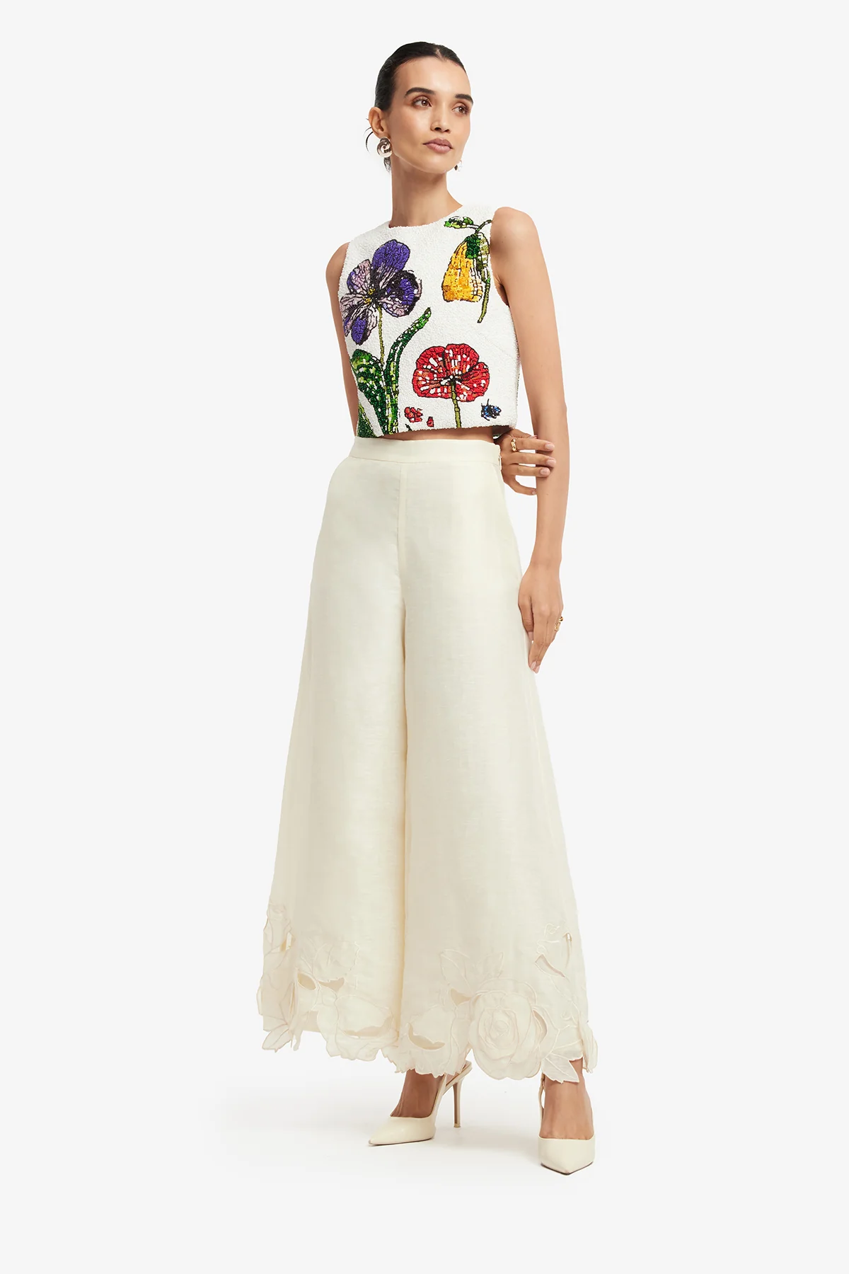 Iris Beaded Top - Wildflowers