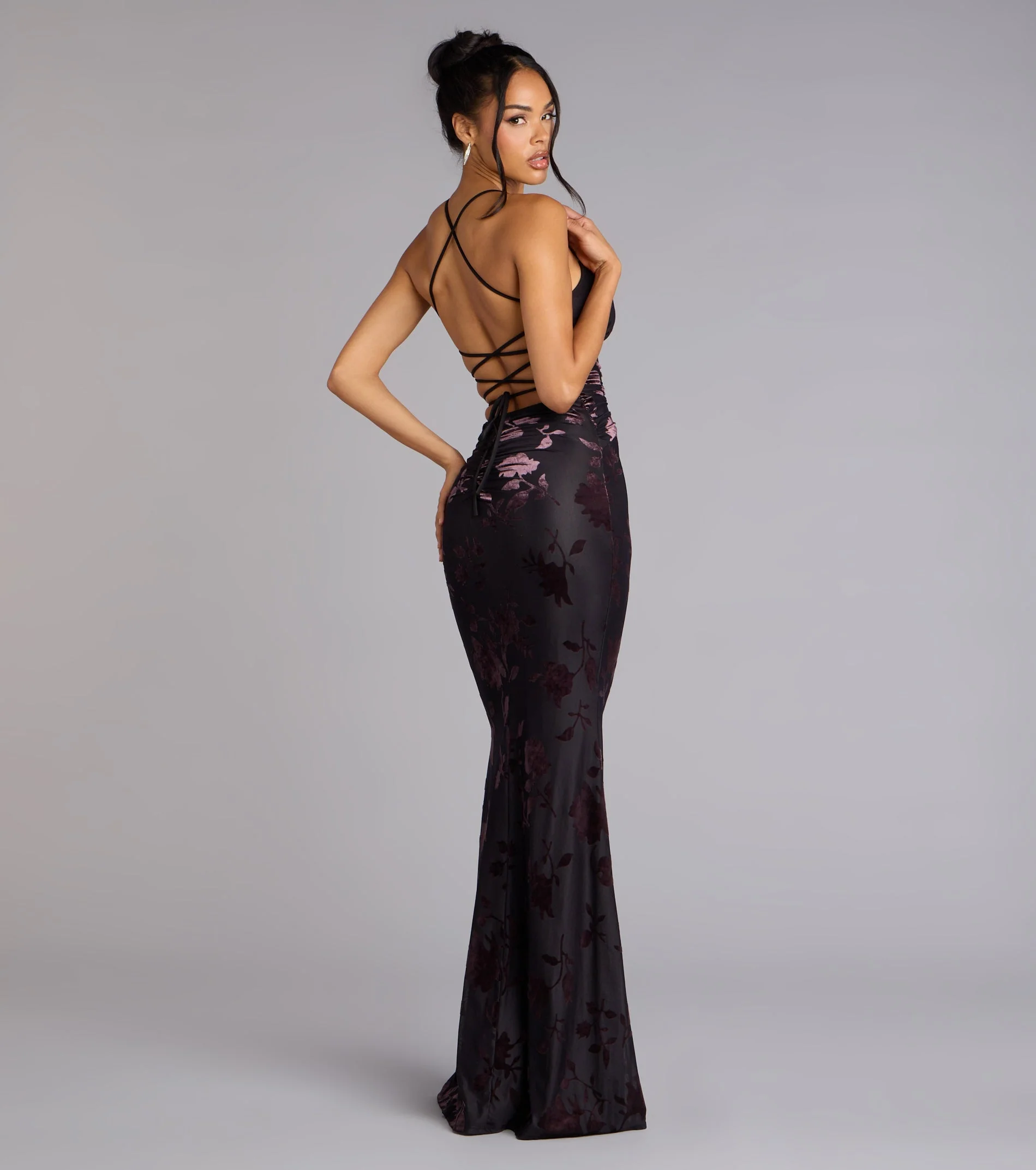 Danica Lace-Up Mermaid Formal Dress