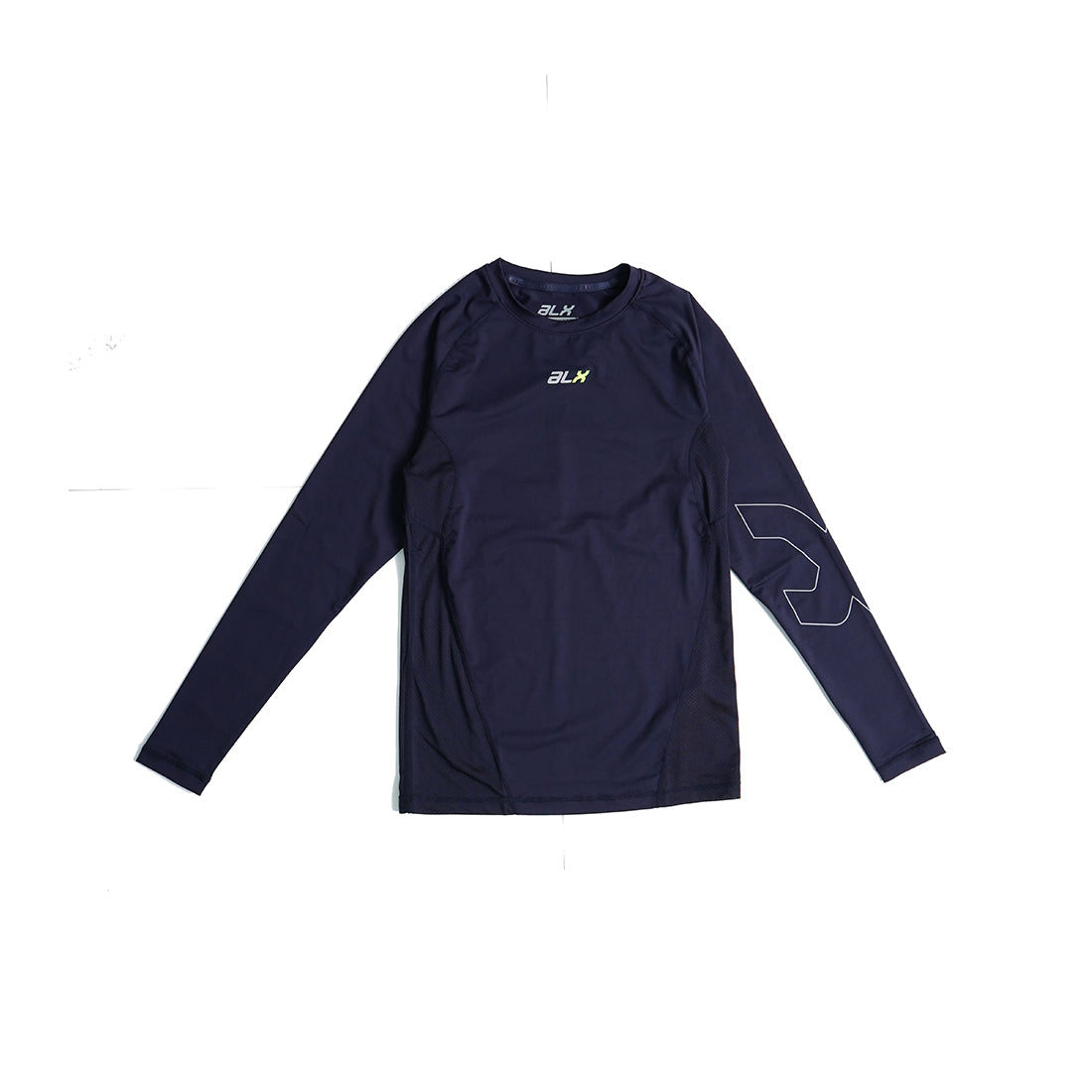 ALX Men's Running Long Sleeve Tight Top Jersey Navy TXMA21000220