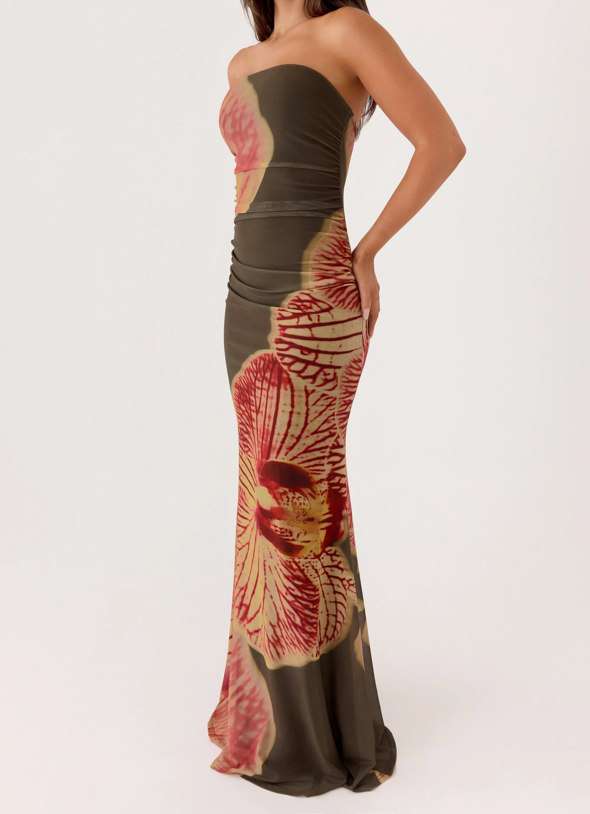 Iroha Strapless Maxi Dress - Jungle Grove - luluinthesky