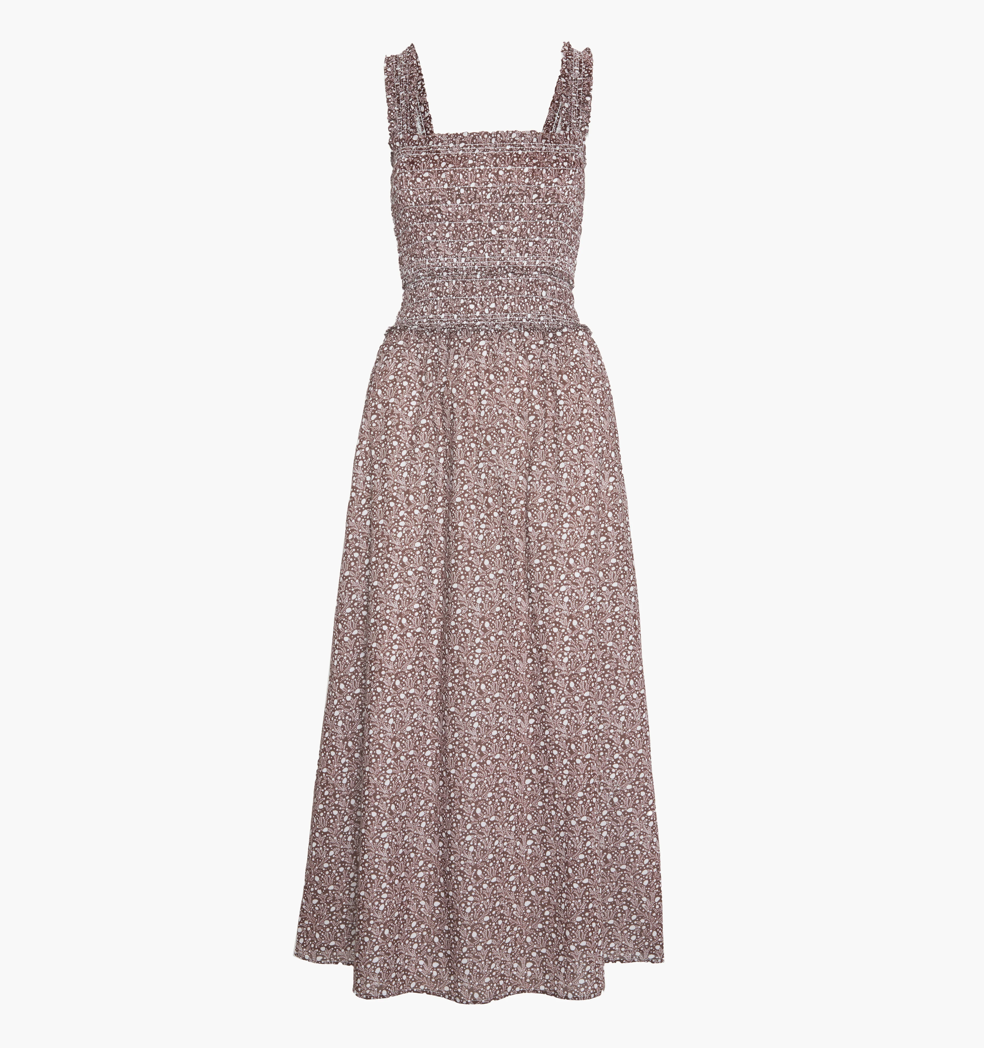 The Azalea Maxi Nap Dress - Chocolate Ditsy Thistle