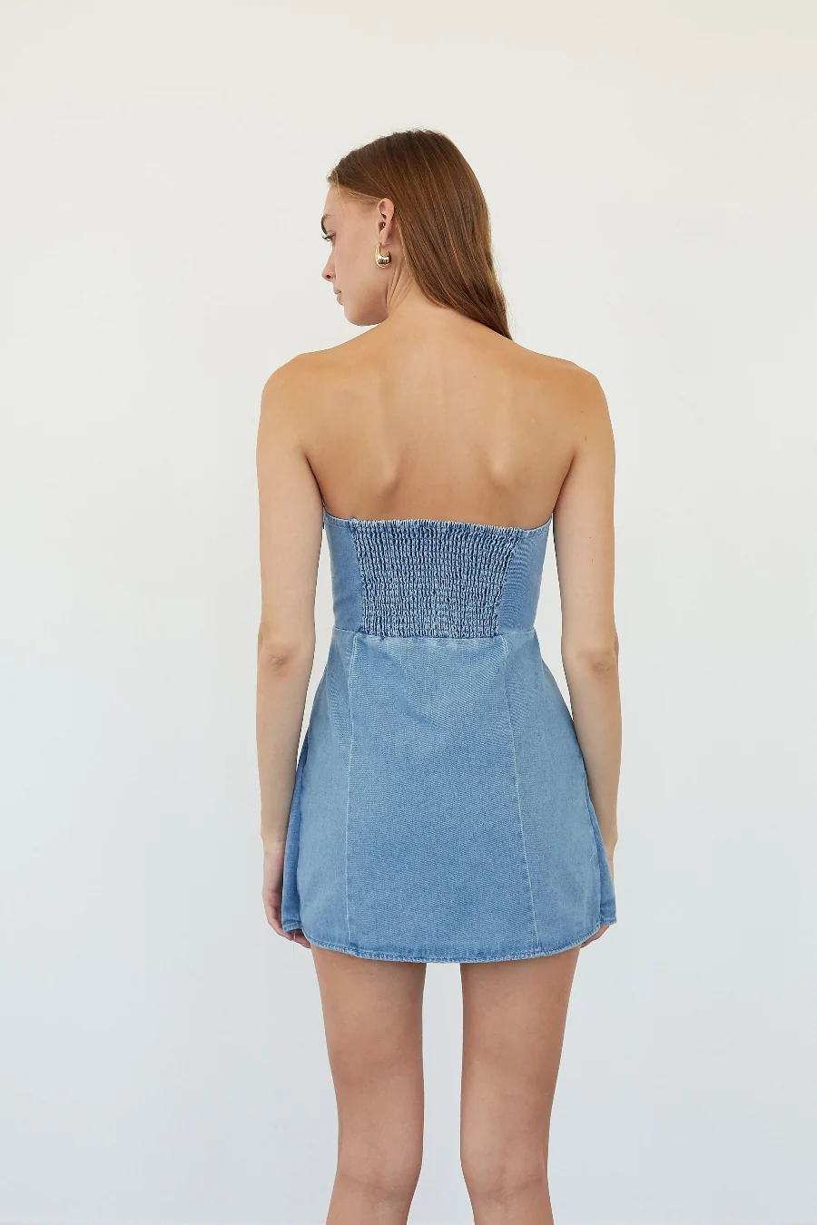 Linda Wrap Denim Mini Dress