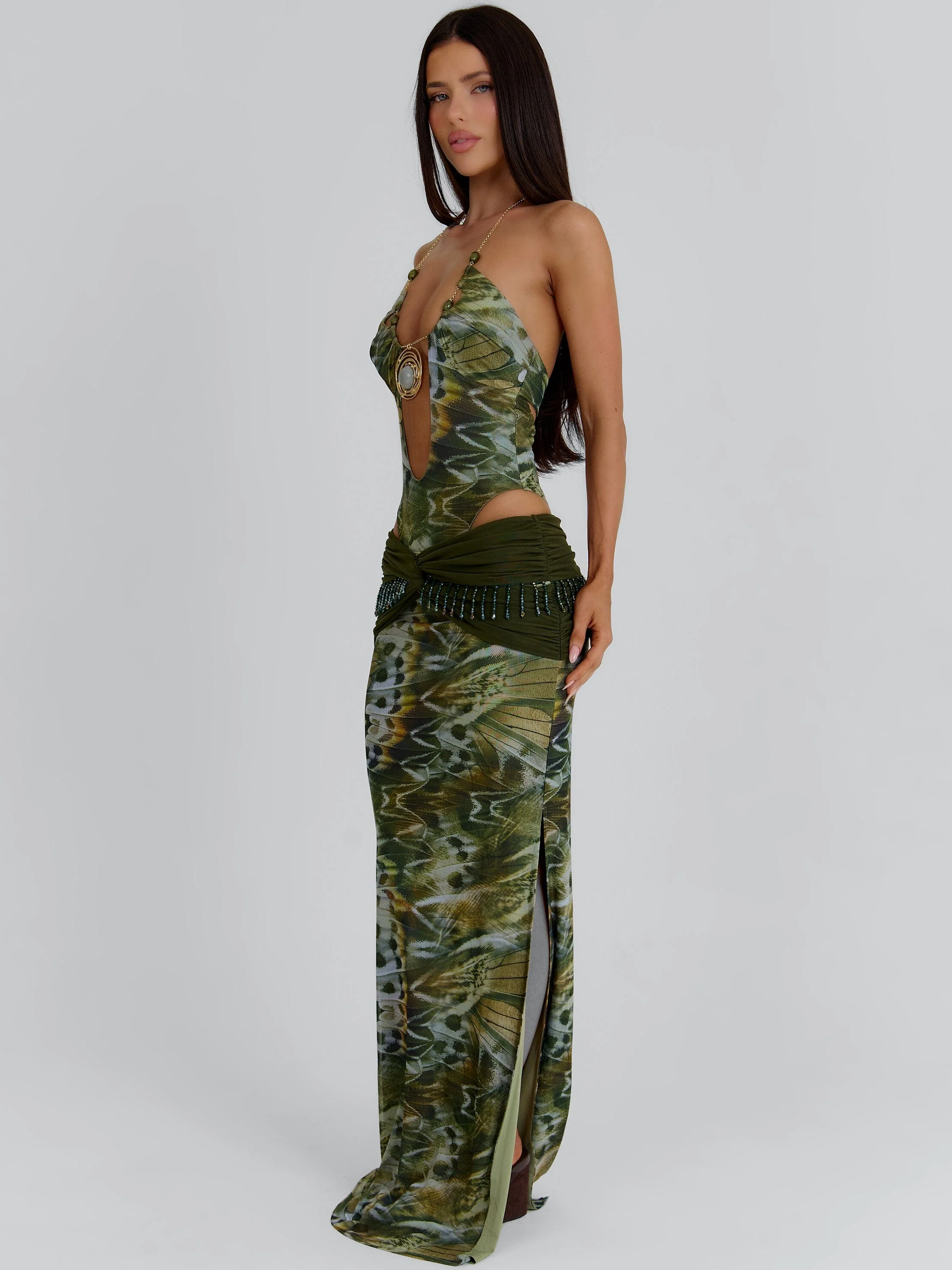 CLARISSE MAXI SKIRT ECRU WINGS