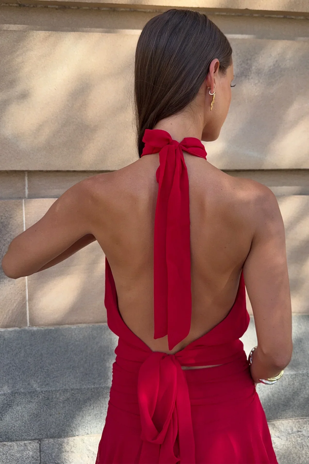 Luck & Trouble Kera Halter Top Red