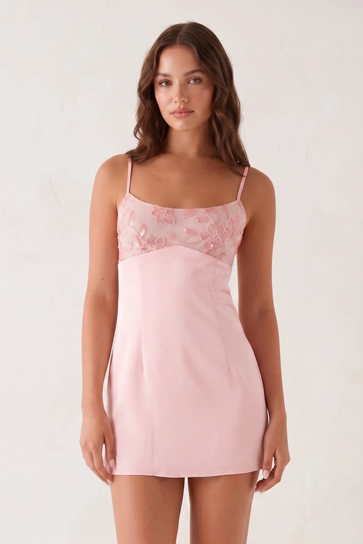 Mint Green Spaghetti Straps Sheath Satin Mini Homecoming Dress