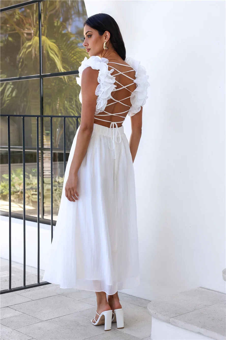 Ring The Wedding Bells Maxi Dress White
