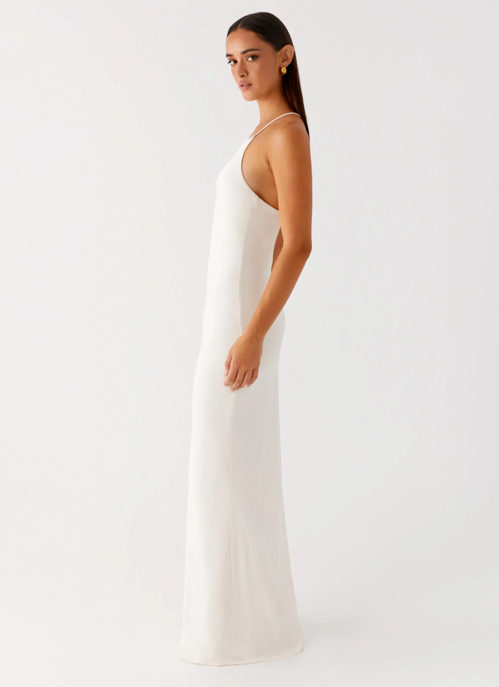 Raffa Pearl Maxi Dress - Ivory - luluinthesky