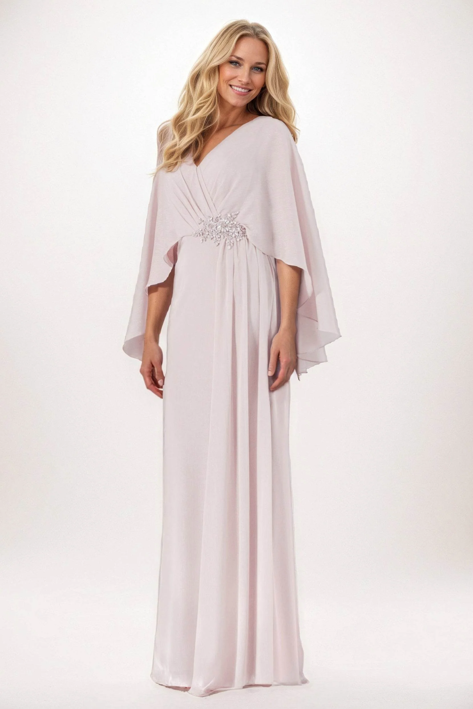 Sheath-Column Maxi Chiffon Mother of the Bride Dresses CM0389