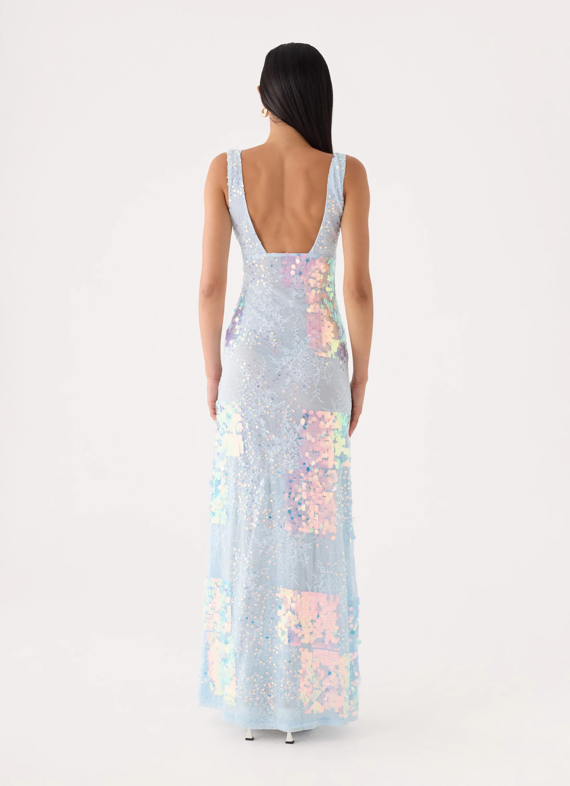 Erinah Sequin Maxi Dress - Blue