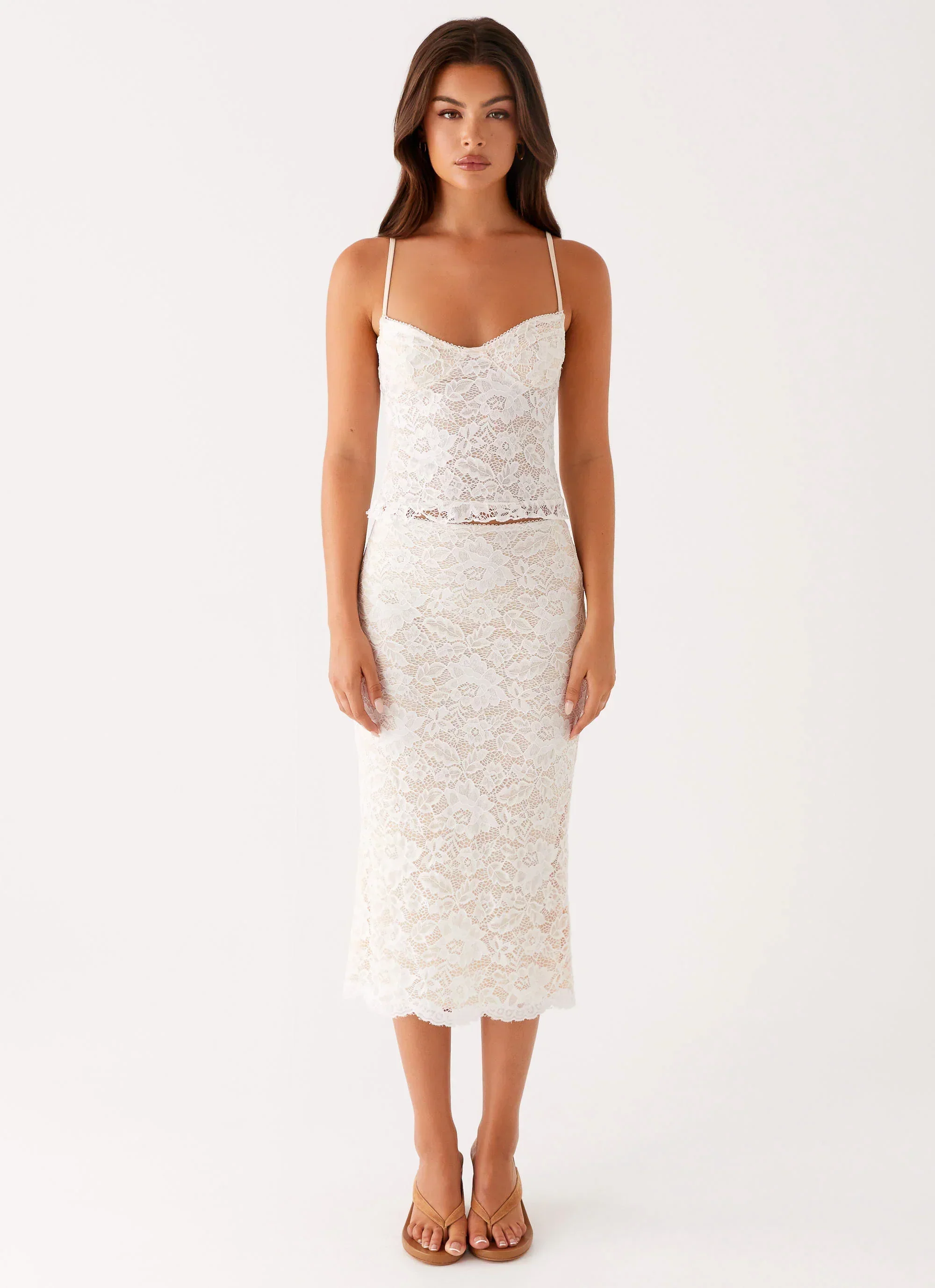 Crystal Clear Lace Top - Ivory