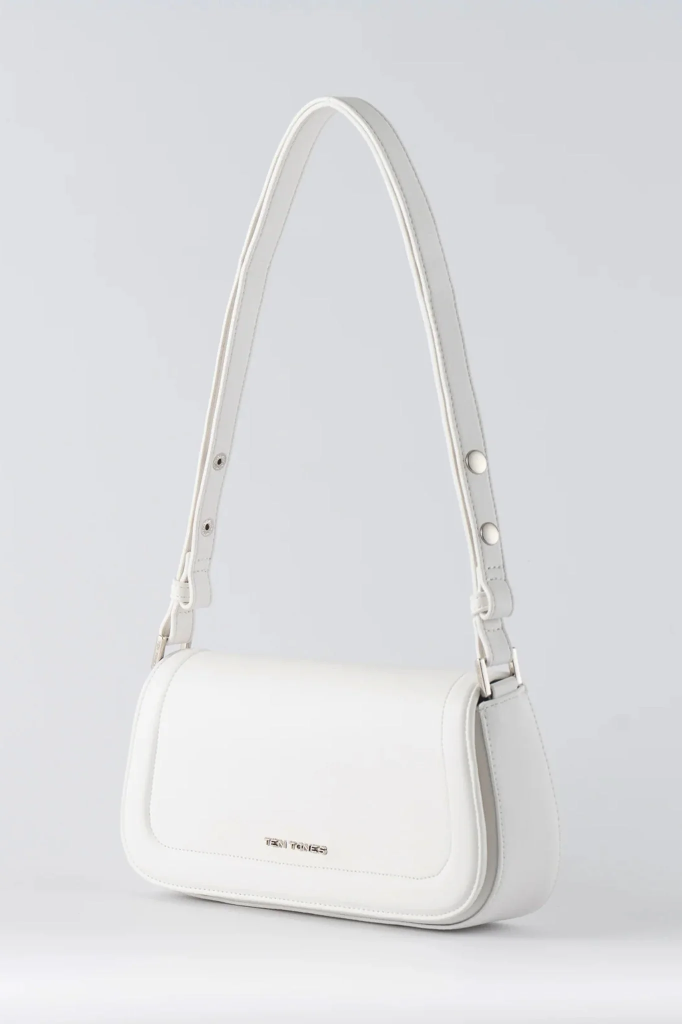 TEN TONES Bruno Baguette Bag White
