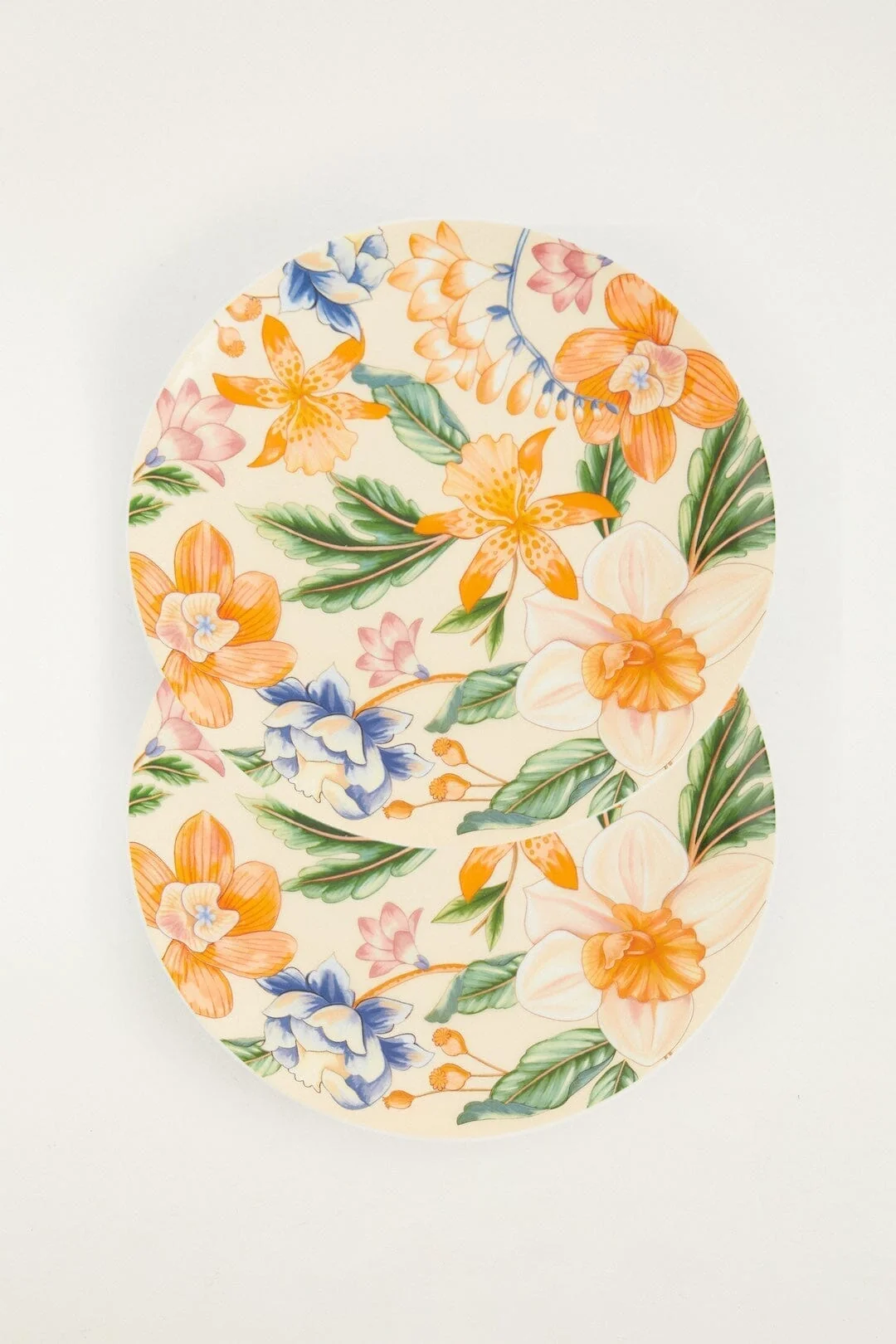 Floral Nature Set Of 2 Dinner Plates