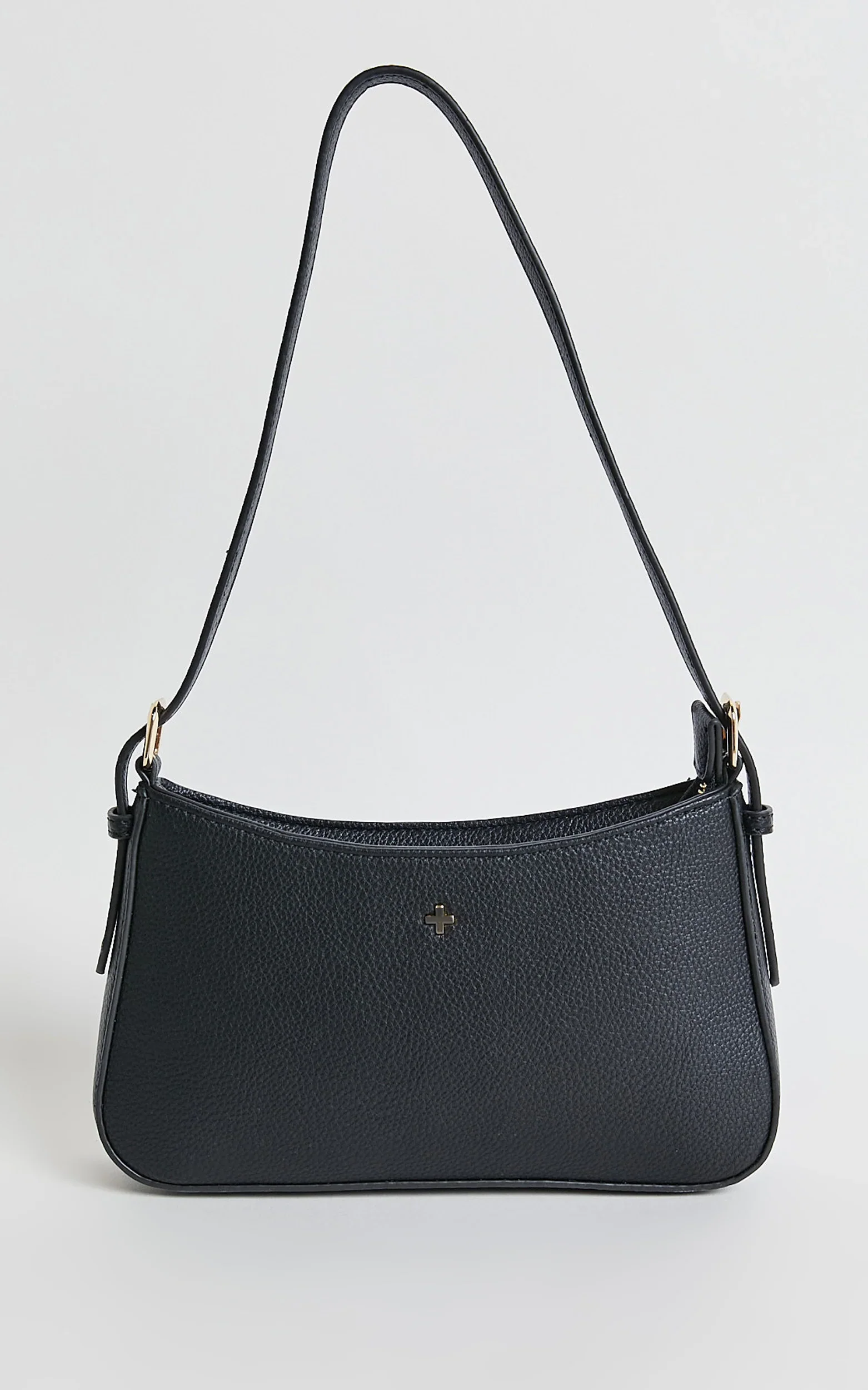 Peta and Jain - Lilu Shoulder Bag - In Black Pebble/Gold