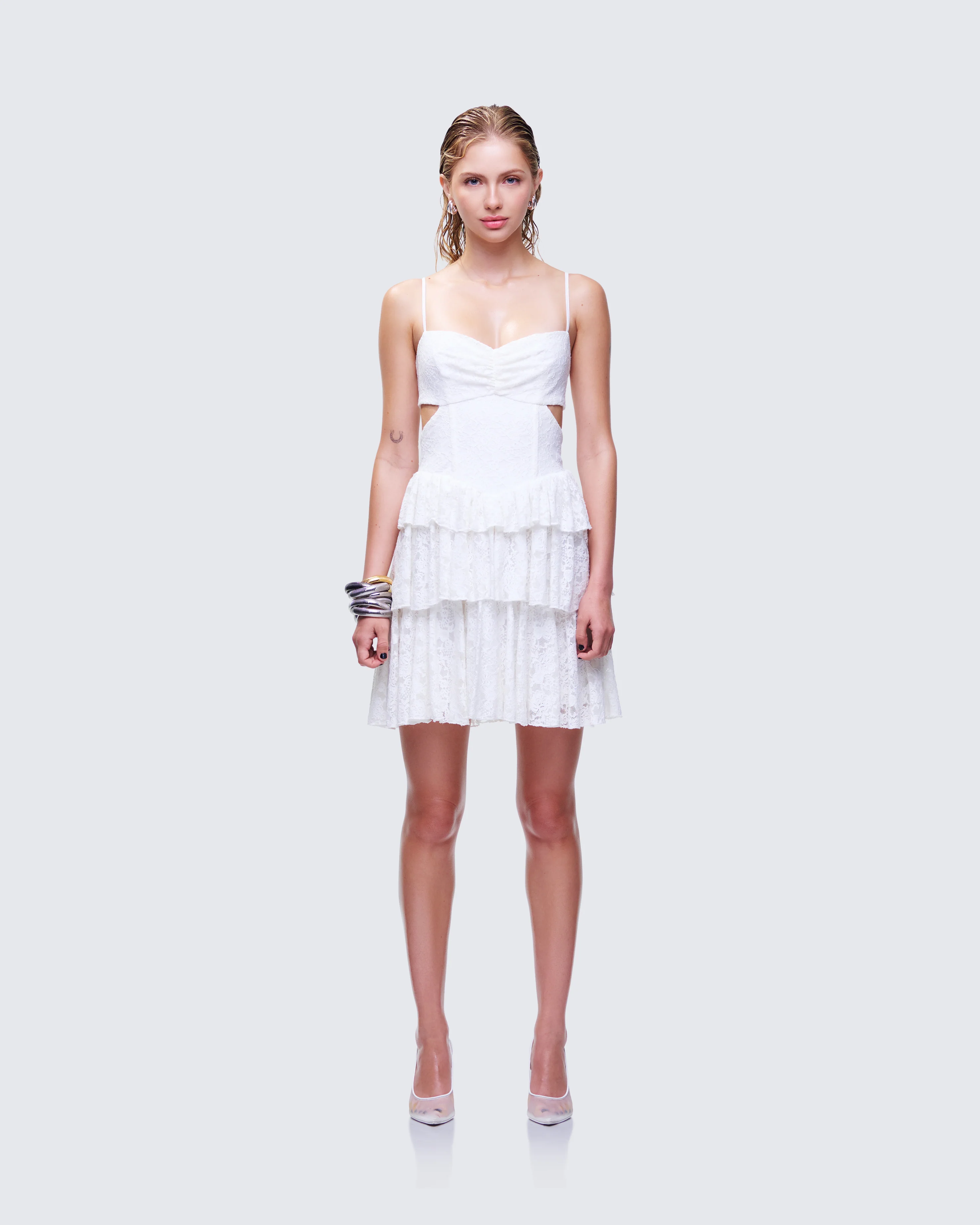 Alicia White Lace Mini Dress