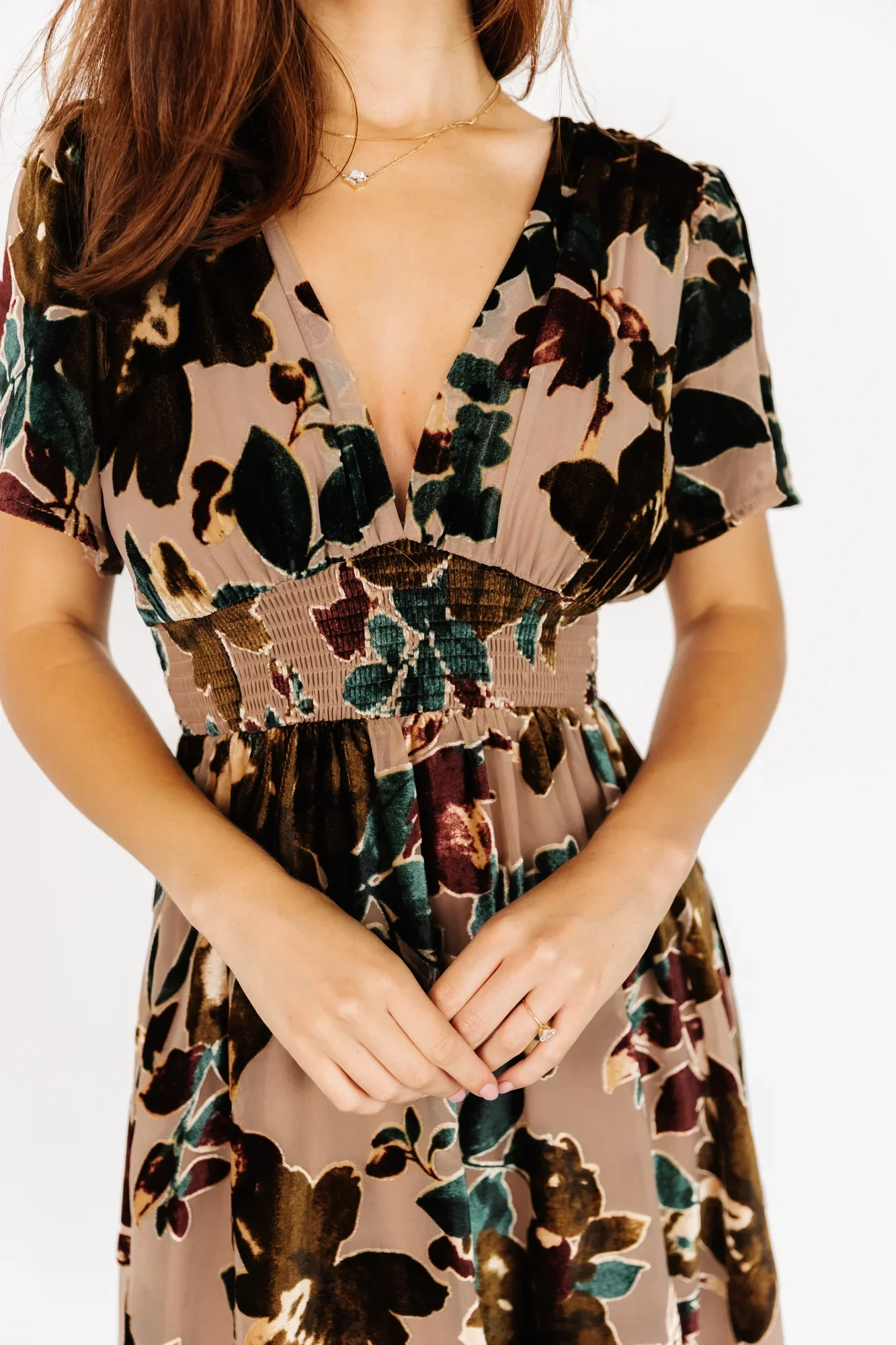 Valen Maxi Dress | Champagne Multi