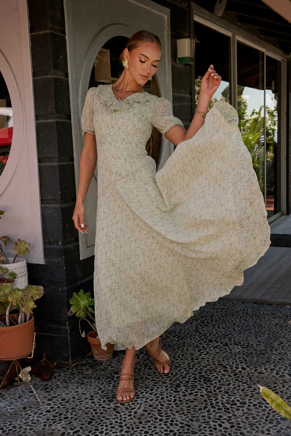 Saige Ruffled Maxi Dress