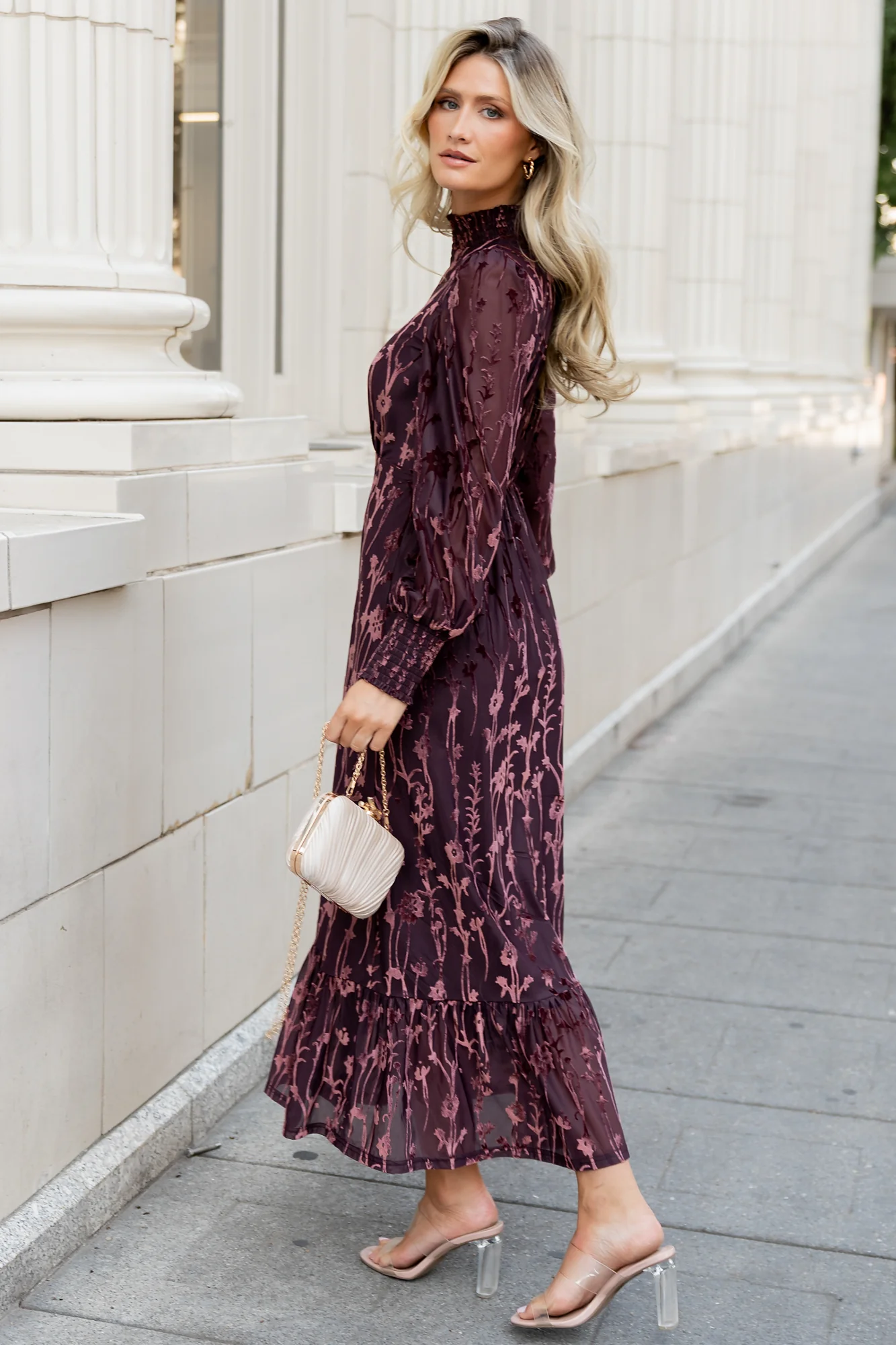 Penelope Velvet Maxi Dress | Clove - luluinthesky