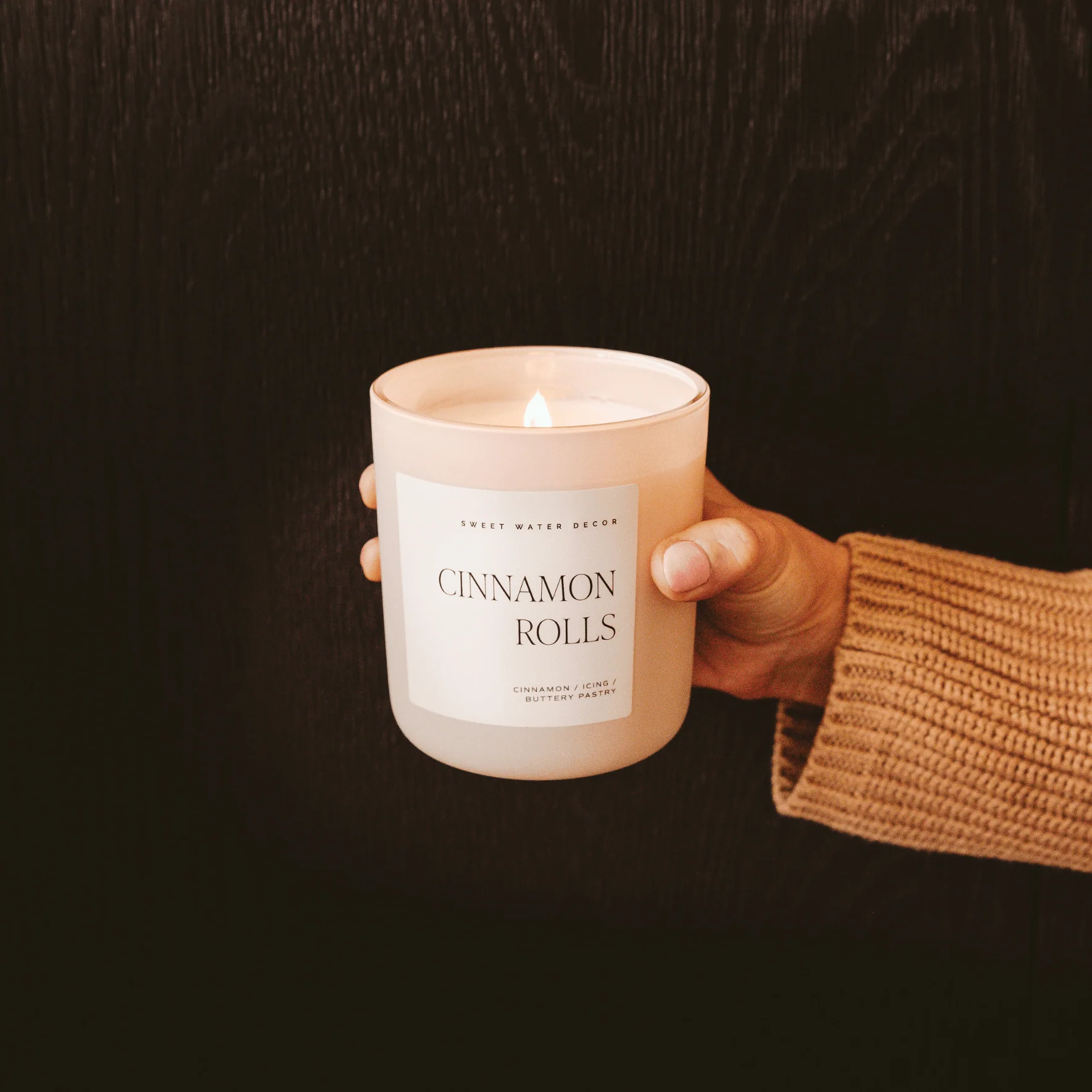 Cinnamon Rolls Soy Candle - Tan Matte Jar - 15 oz