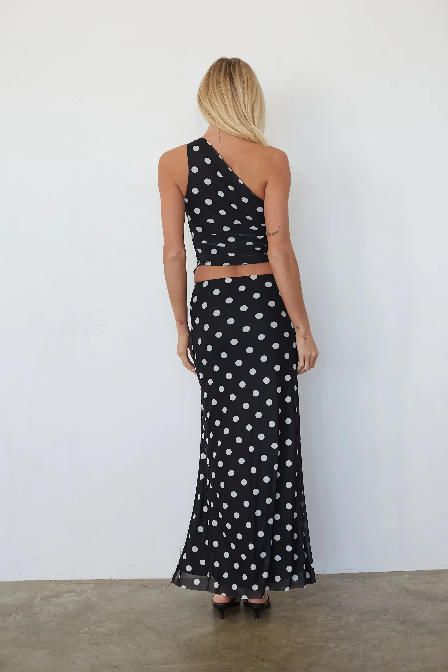 Briar Polka Dot Maxi Skirt - luluinthesky