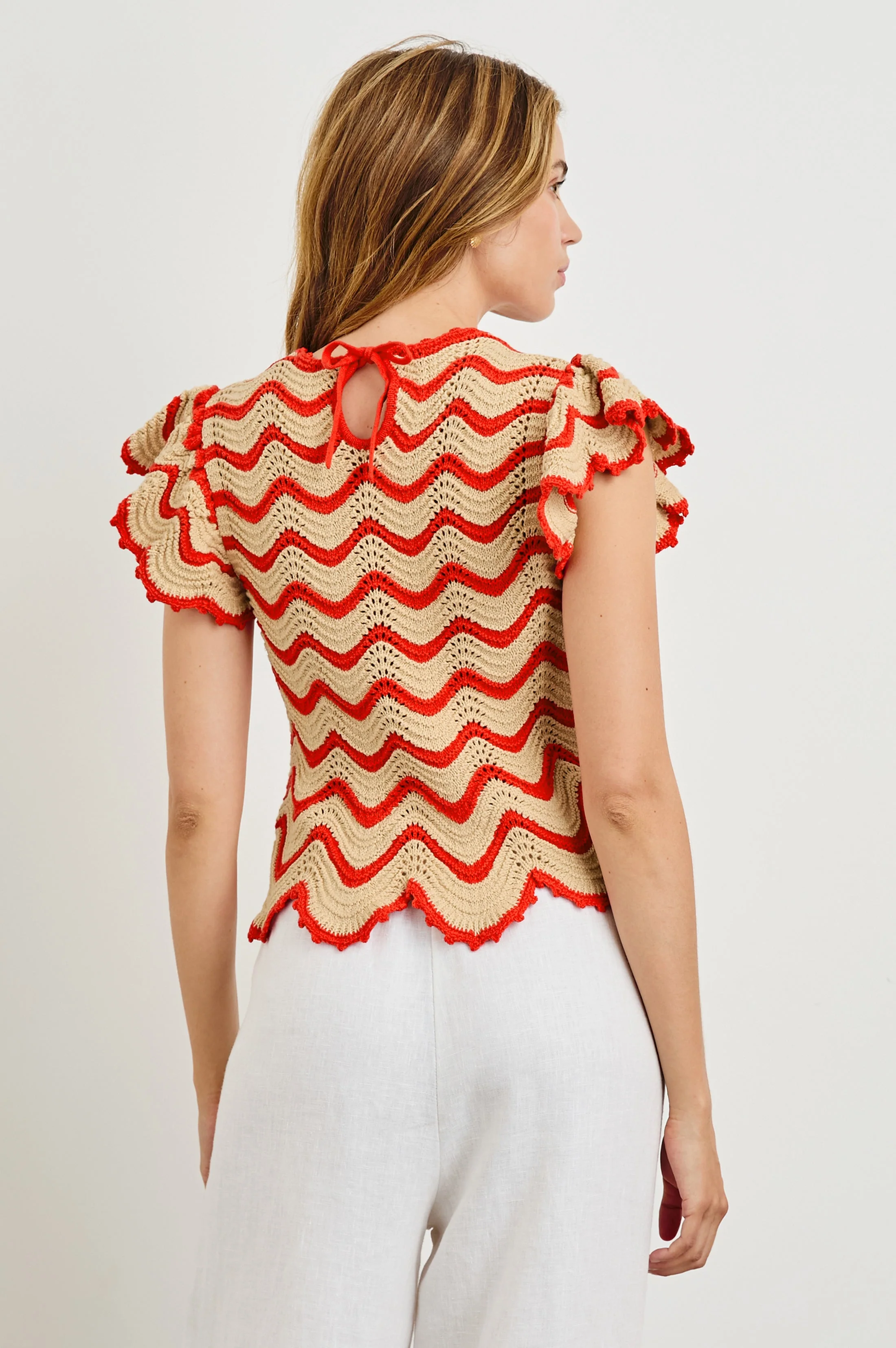 Coen Top - Cherry Oat Stripe
