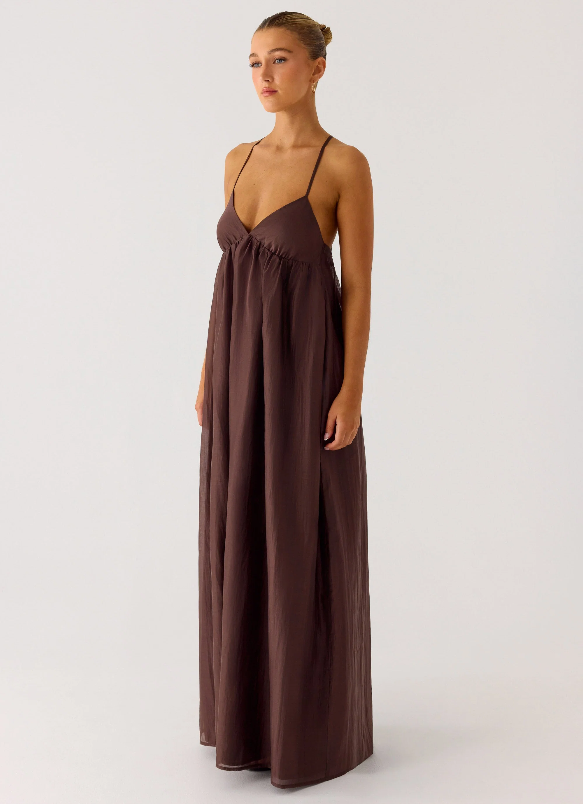 Losario Maxi Dress - Cool Chocolate