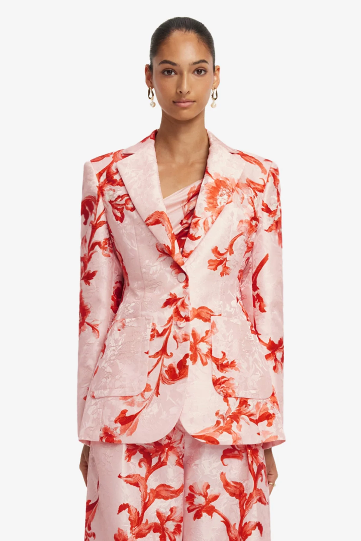 Jordana Jacquard Blazer - Magnolia Print