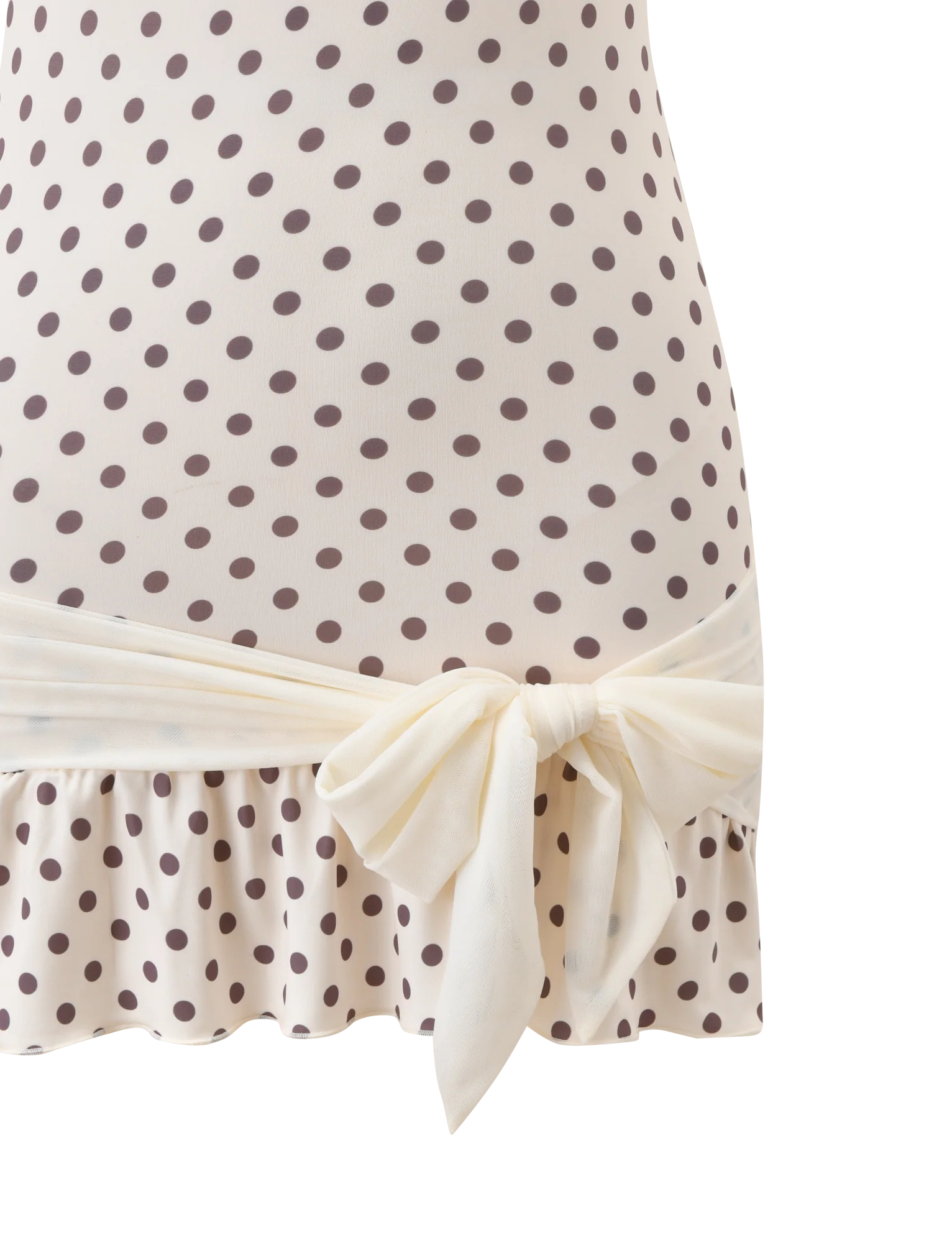 Tove Mini Dress - White Polka Dot