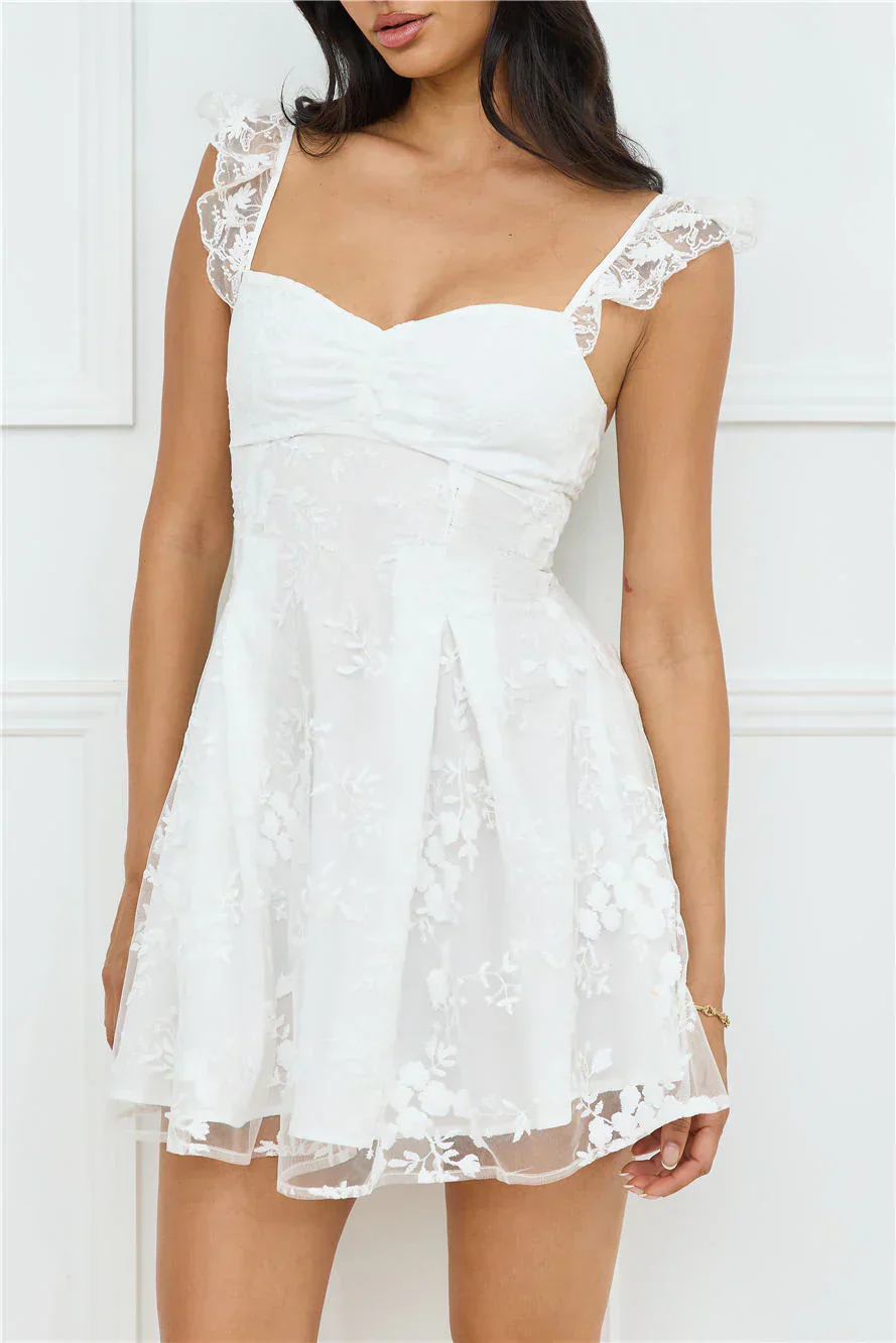 Indy Mini Dress White - luluinthesky