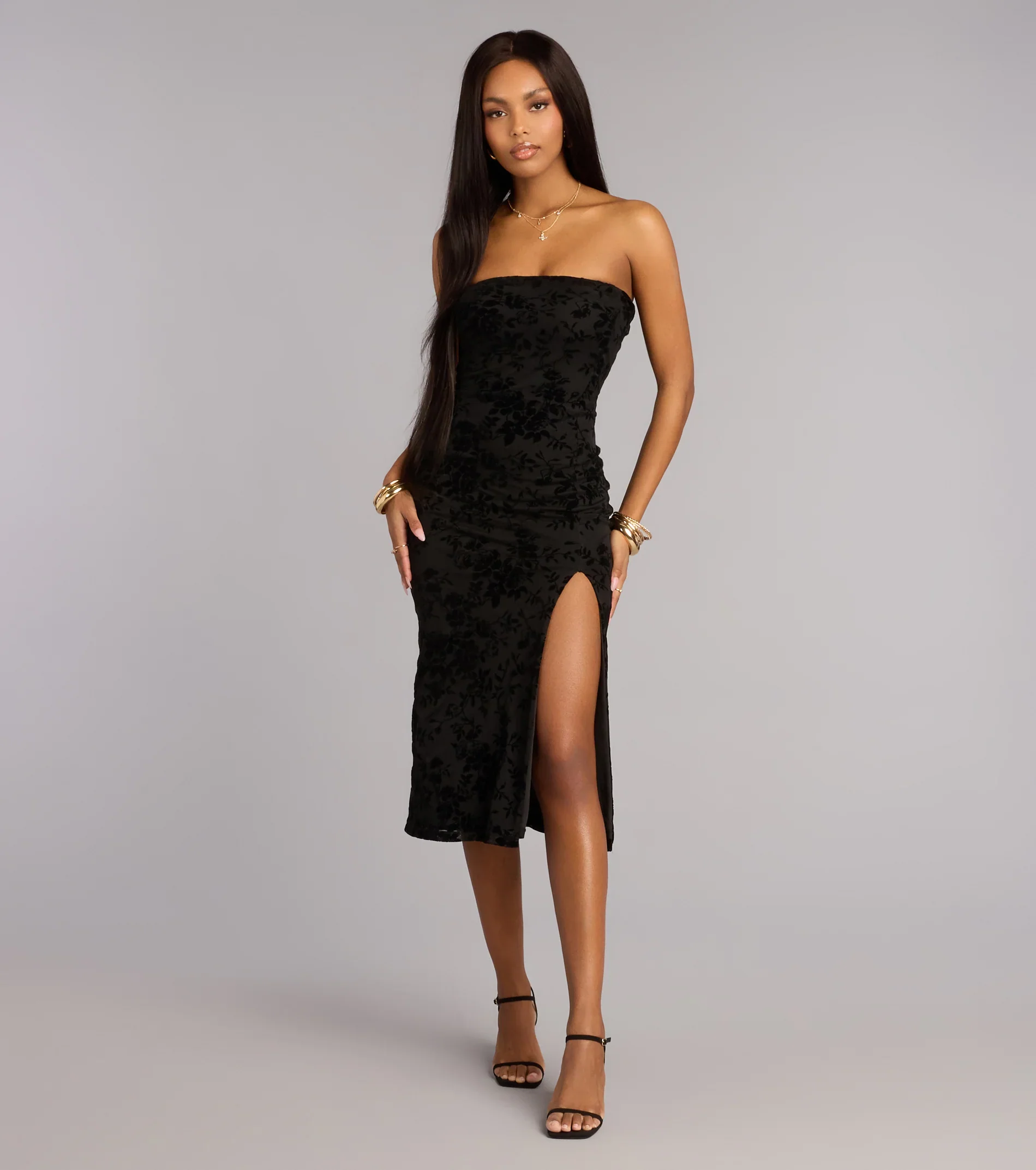 Sweet Obsession Strapless Midi Dress