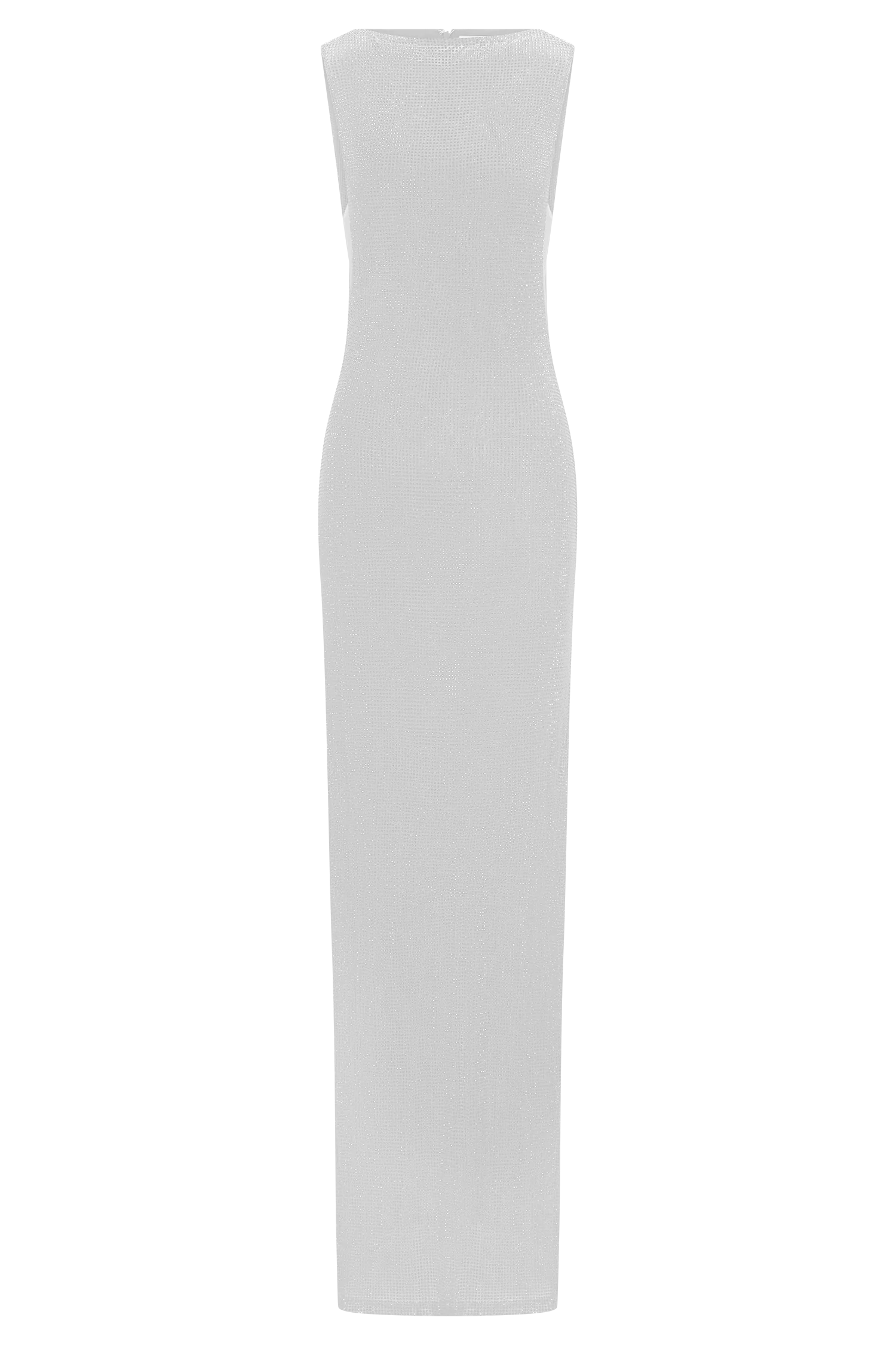 Magnolia Sleeveless Diamante Maxi Dress - Silver