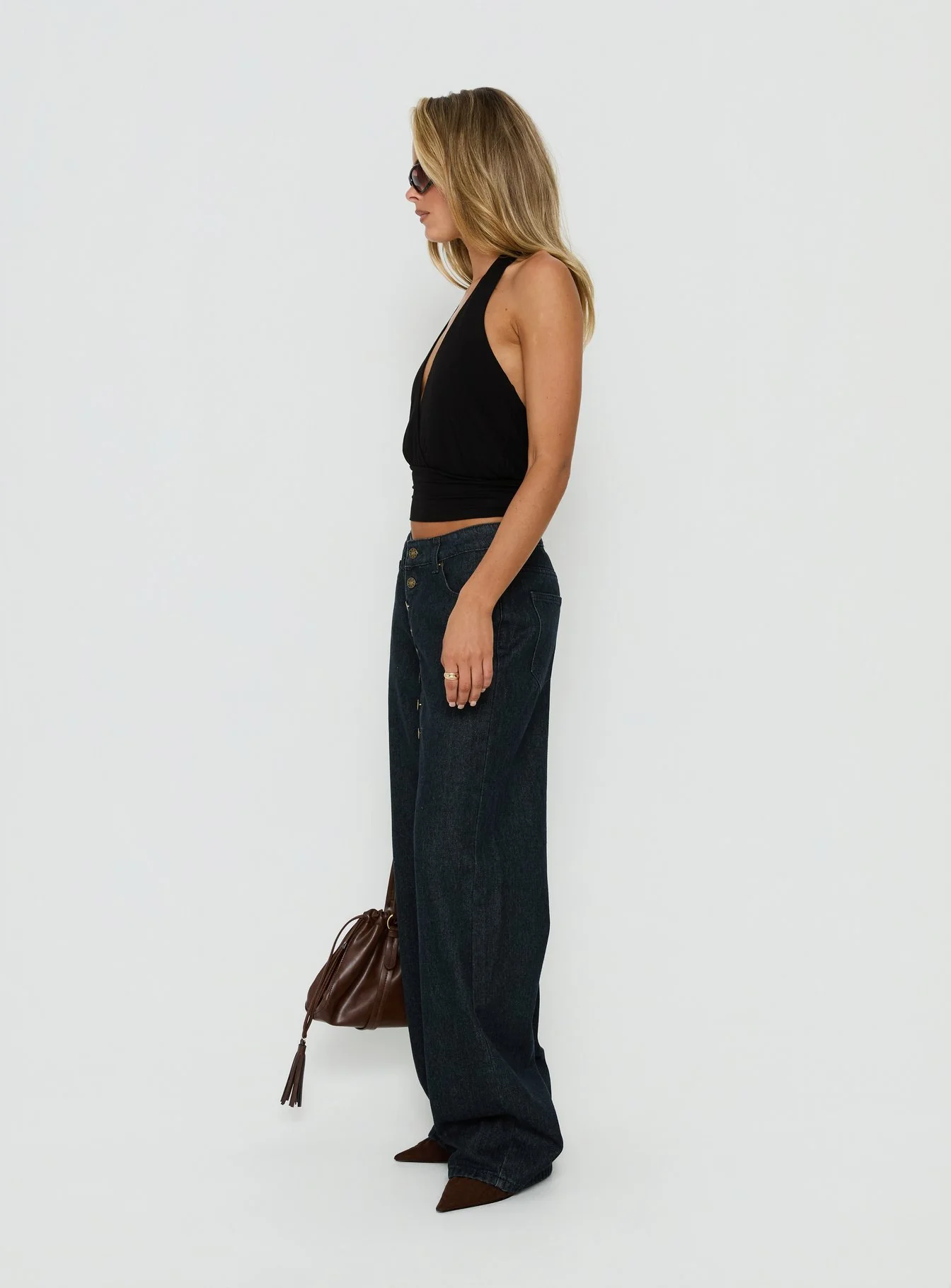 Penny Mid Rise Straight Leg Jeans Raw Denim