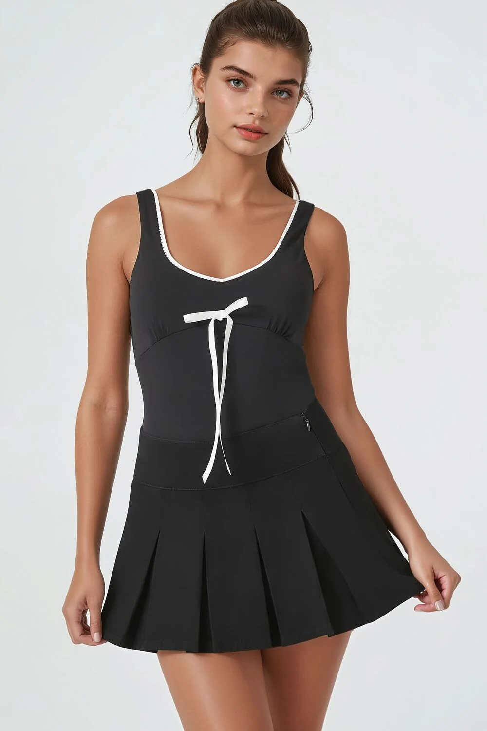 Bow Ricrac-Trim Bodysuit