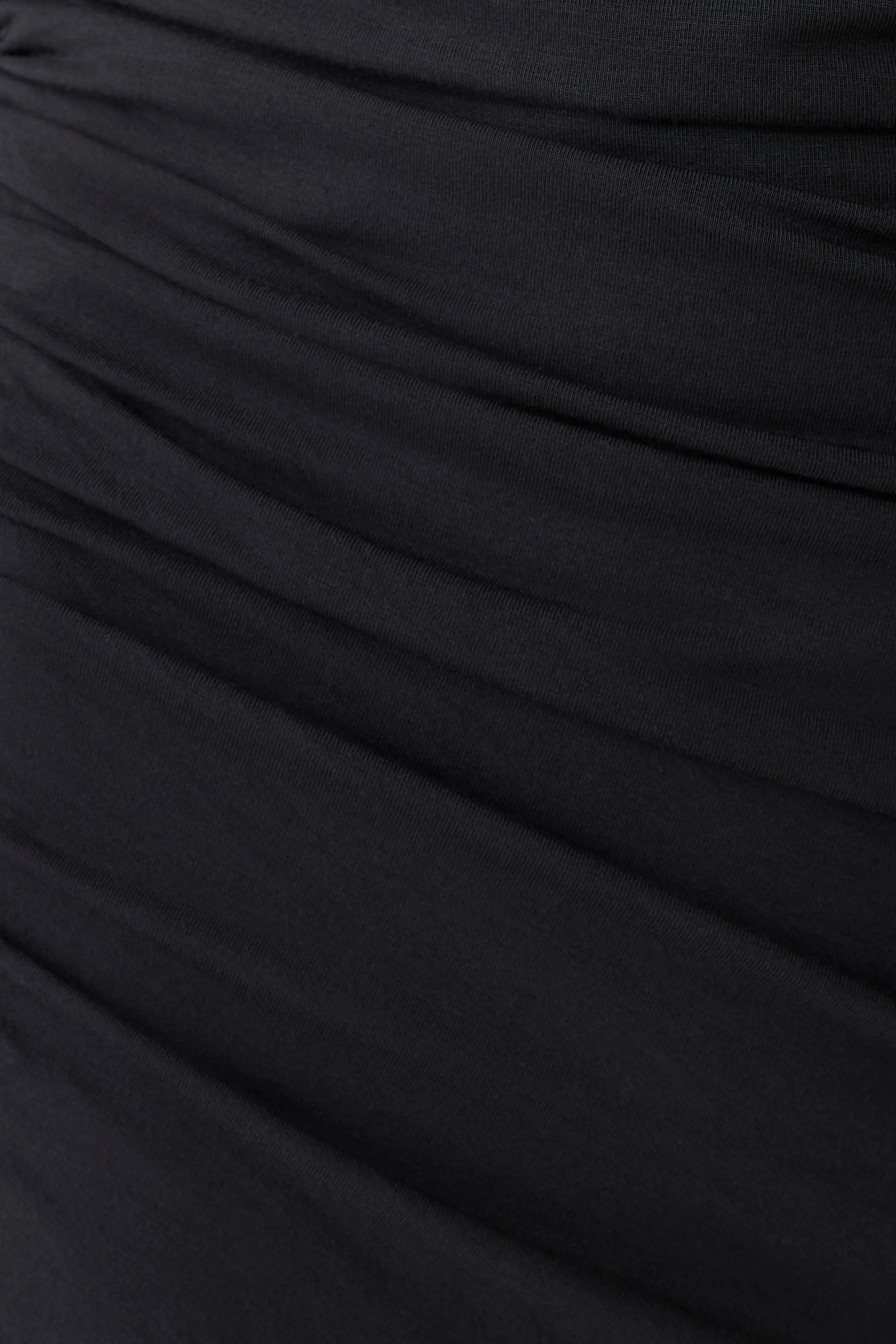 Thao Long Sleeve Gathered Mini Dress - Dark Charcoal