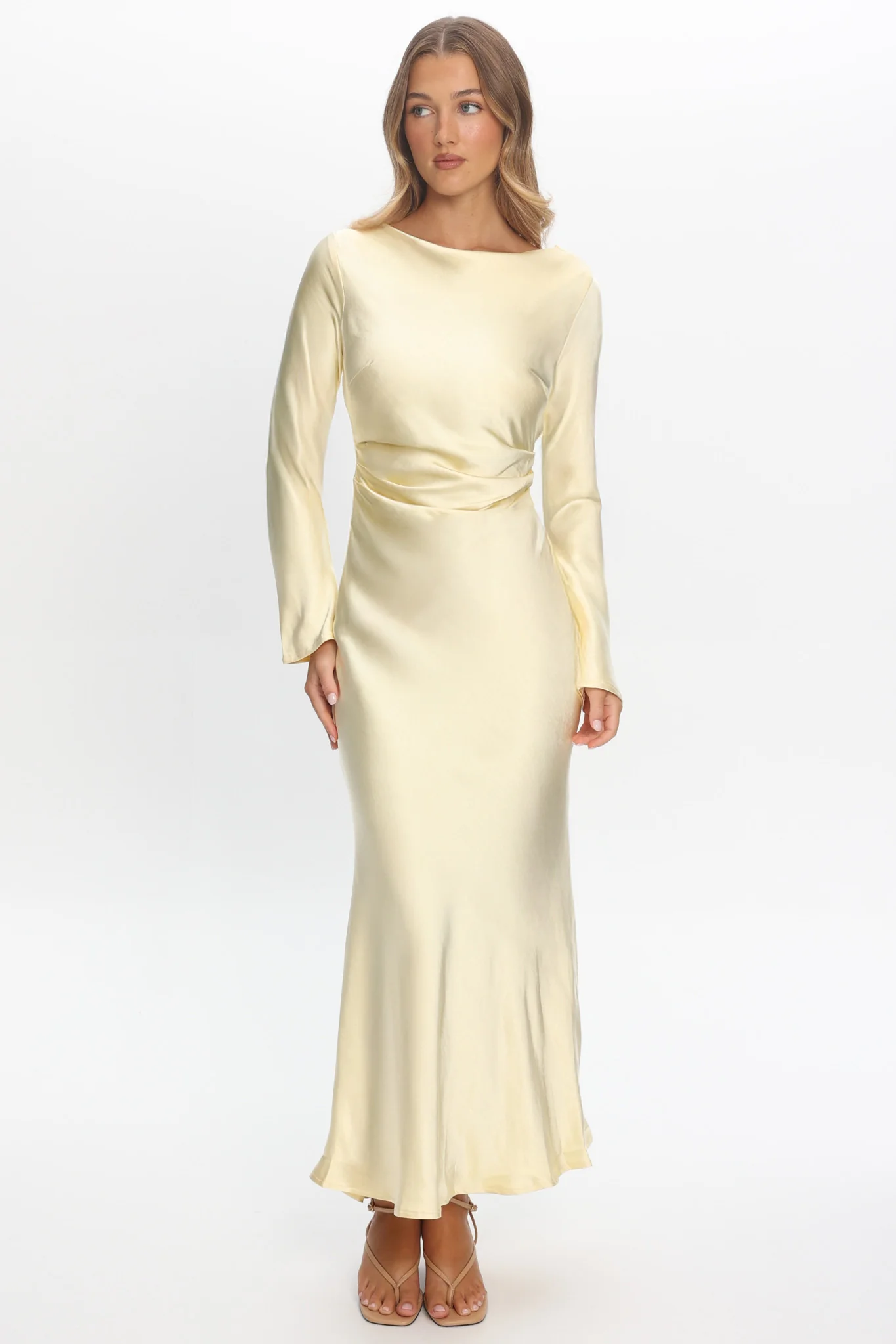 Loveland Cowl Back Midi Dress Butter