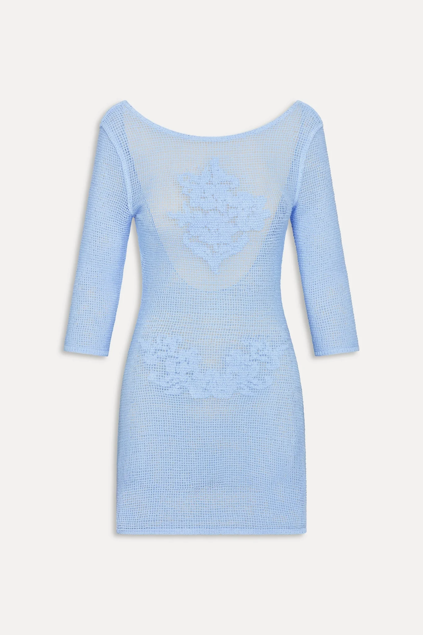 Le Jardin Crochet Mini Dress - Blue Jay