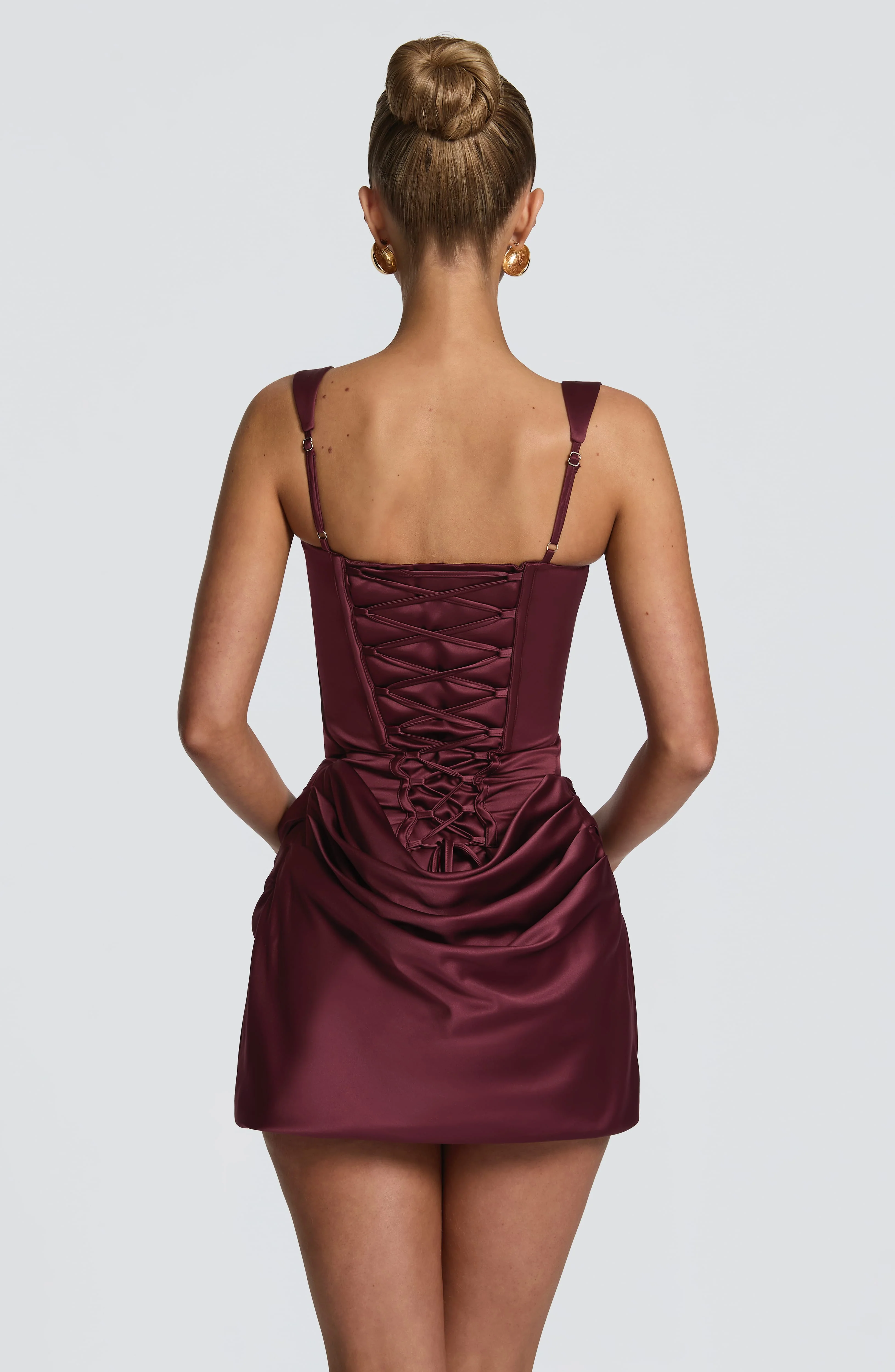 Imogen Mini Dress - Cherry Lacquer - FASHION NOB