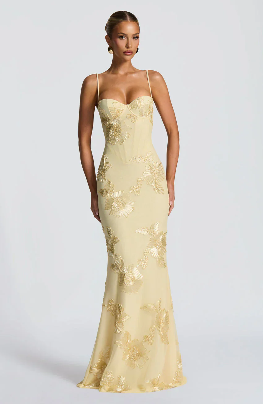 Nefertiti Maxi Dress - Lemon - luluinthesky