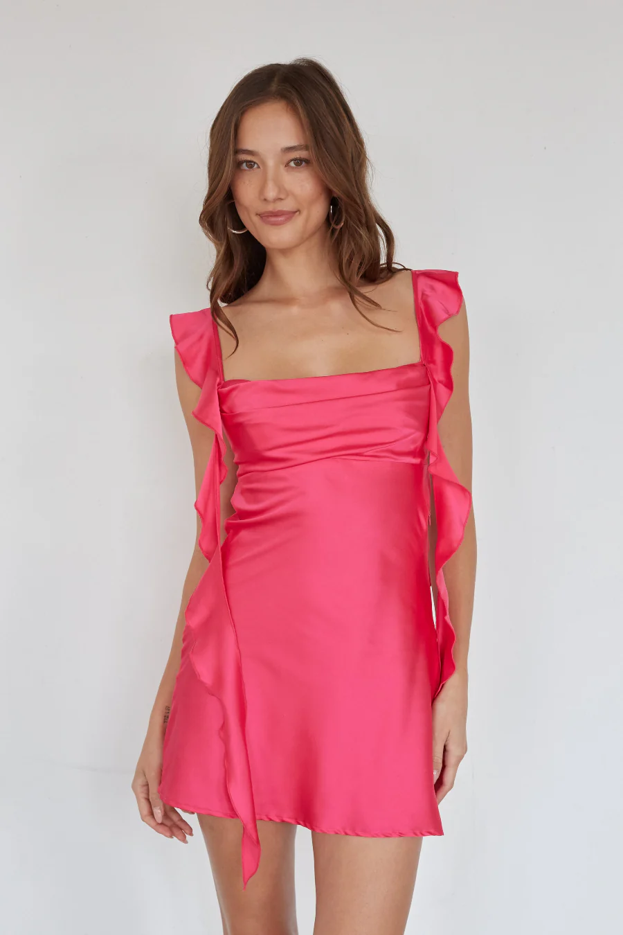 Scheana Ruffle Strap Mini Dress - luluinthesky