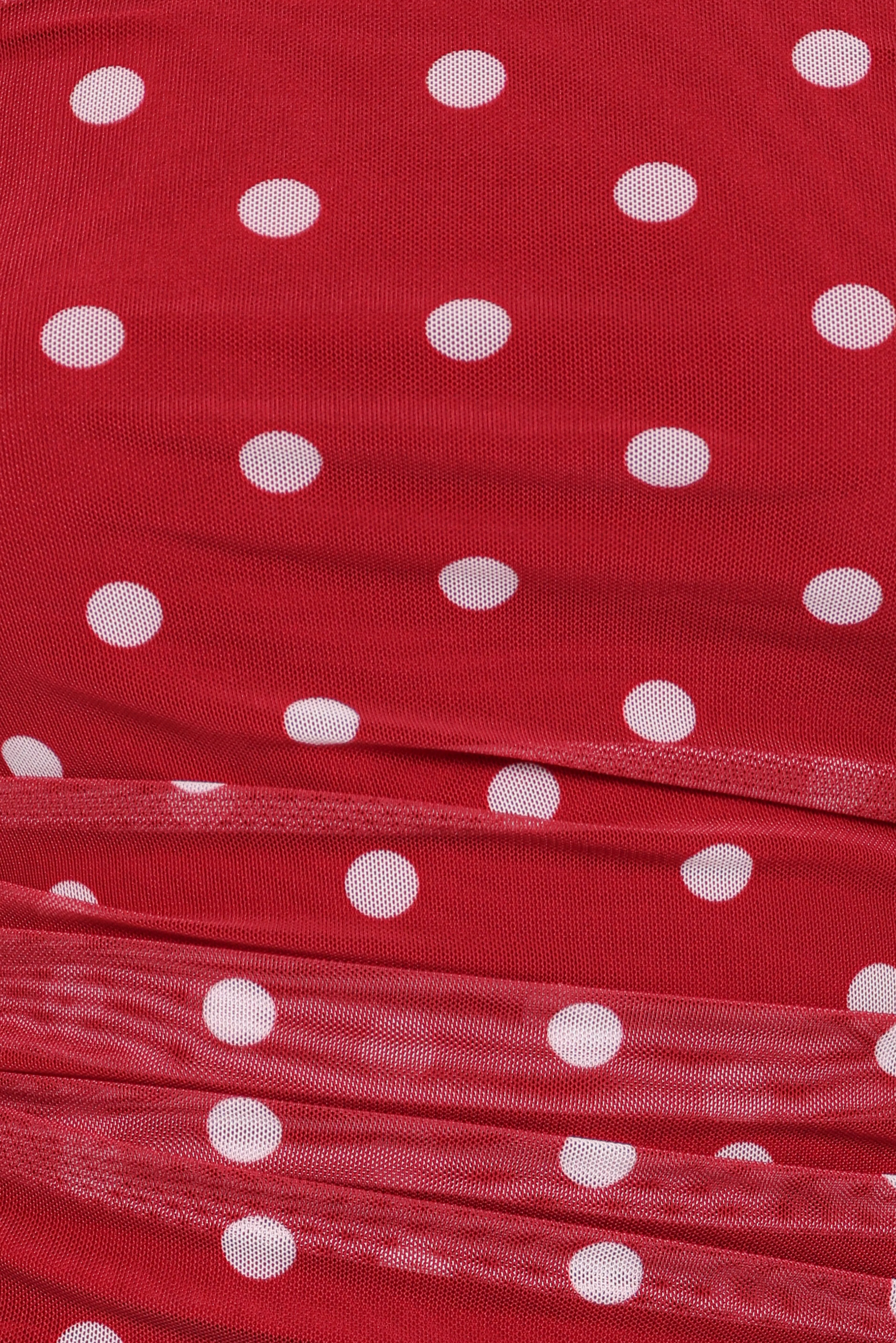 Tullia Strapless Top - Red Polka Dot
