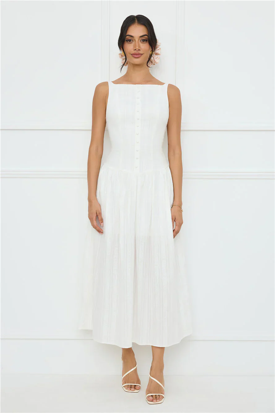 Serene Nights Maxi Dress White - luluinthesky