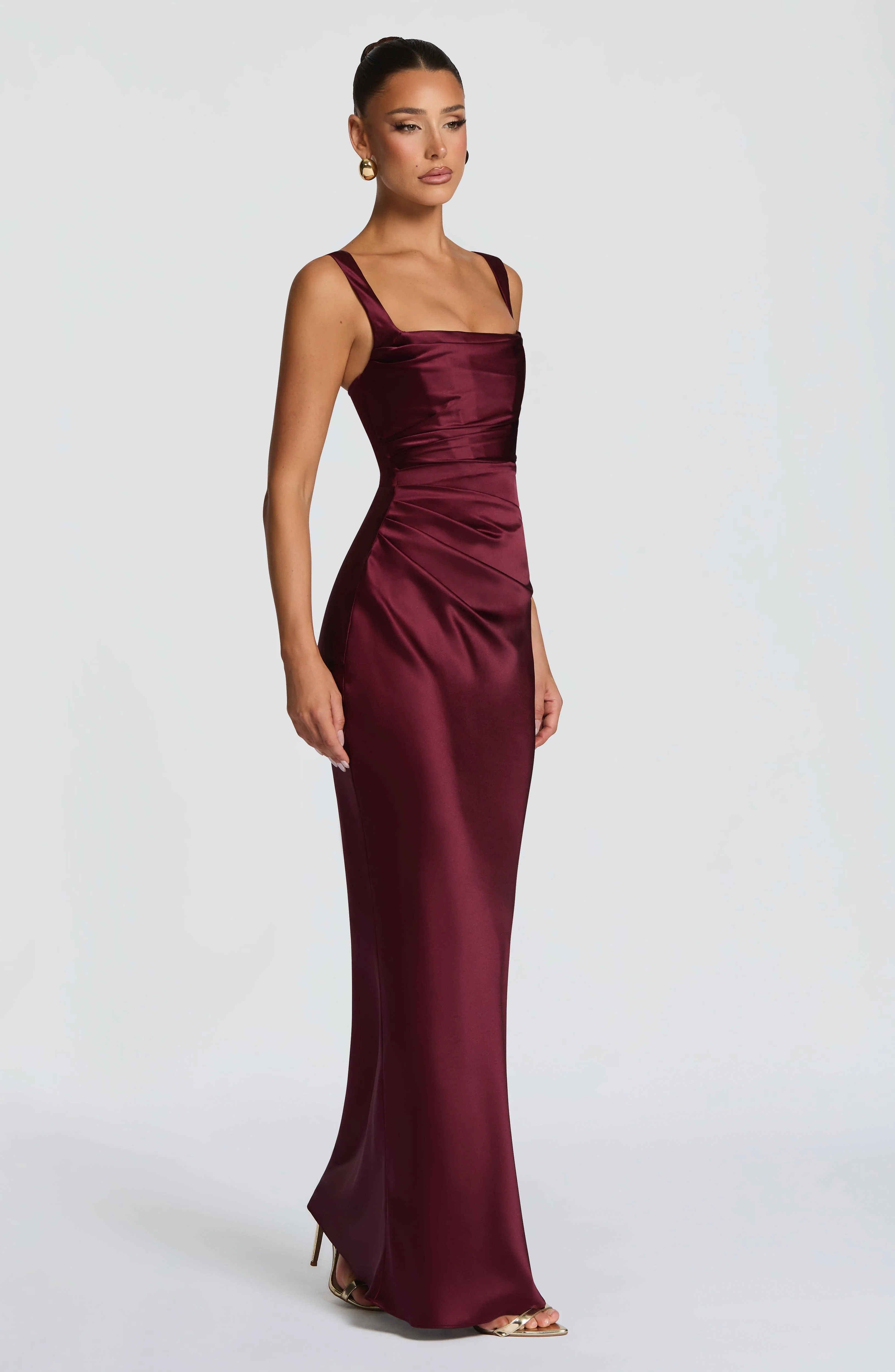 Calanthe Maxi Dress - Cherry Lacquer