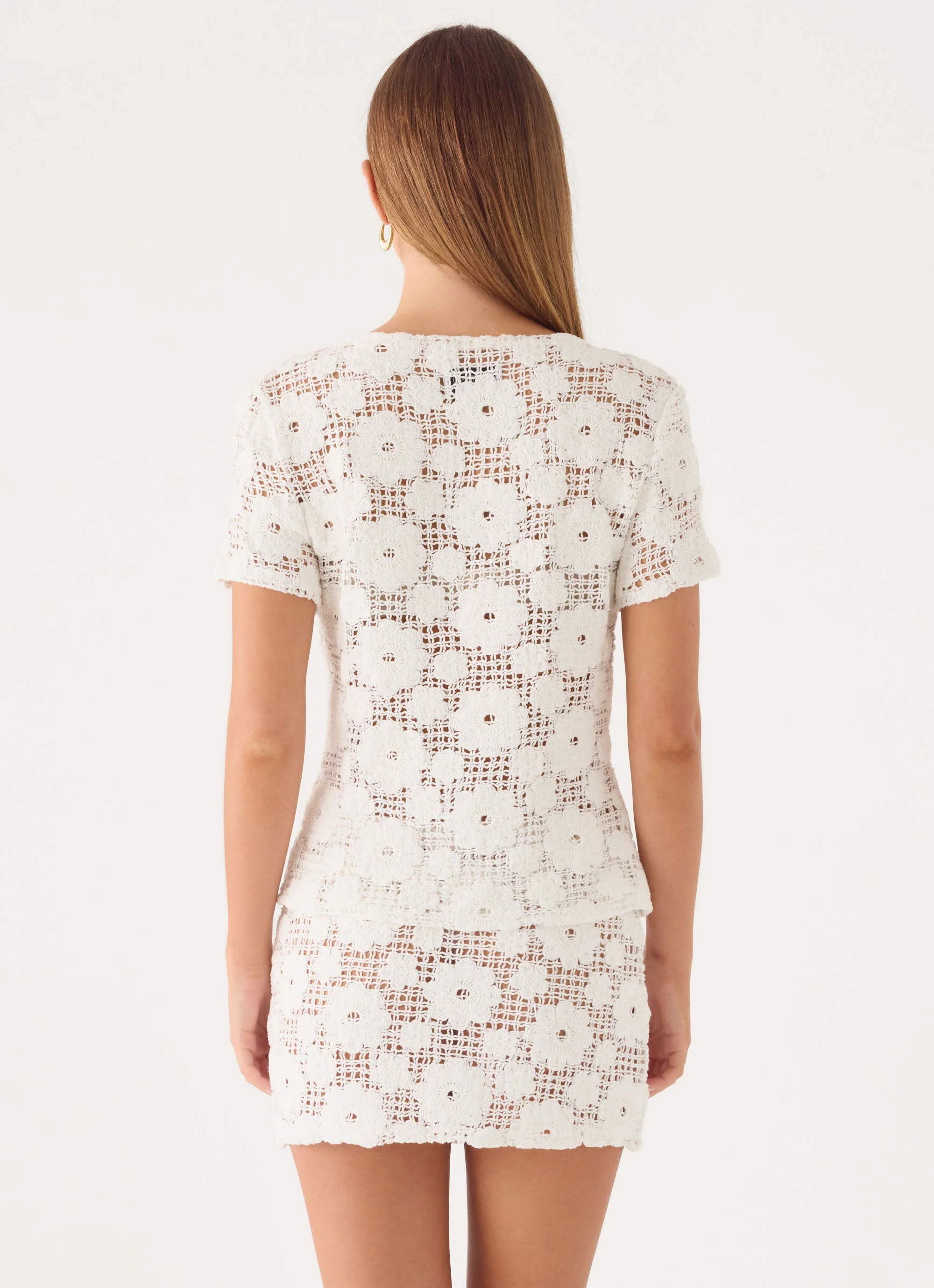 Nyxie Crochet Top - White - luluinthesky