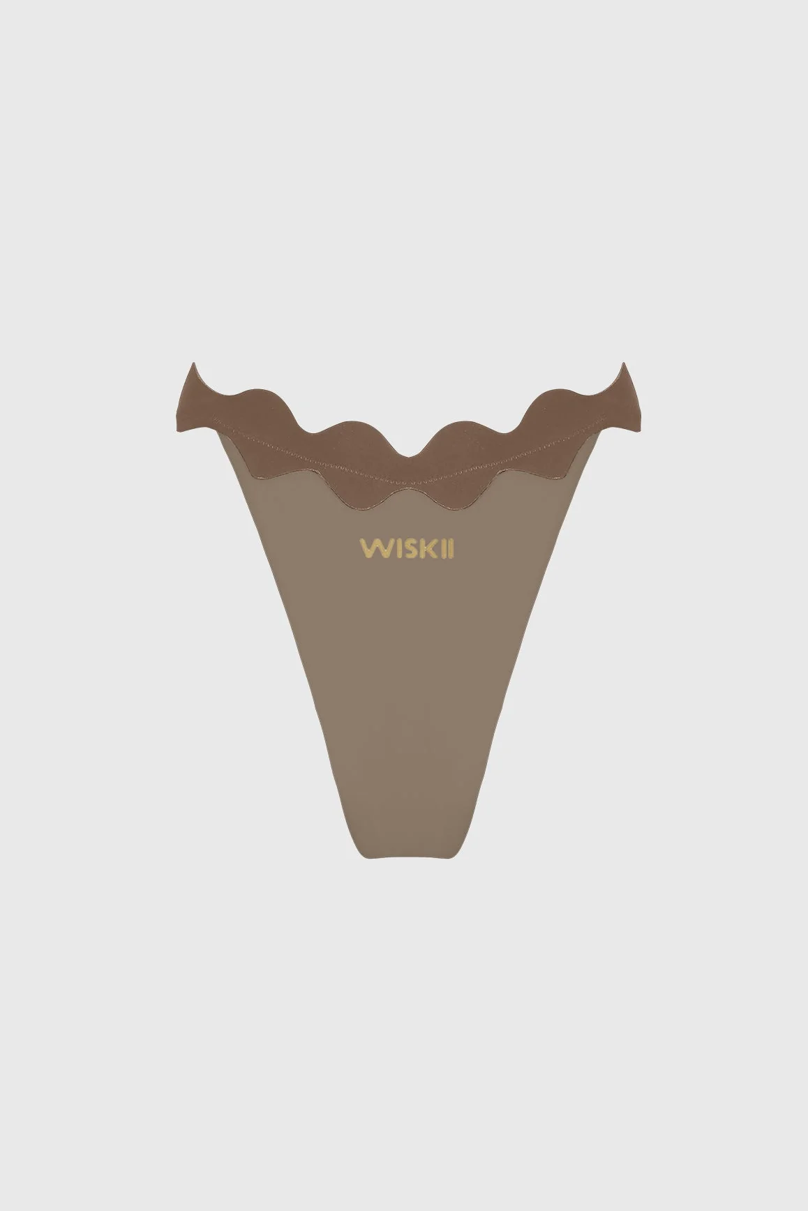 Riviera Scallop Contrast Bikini Bottom