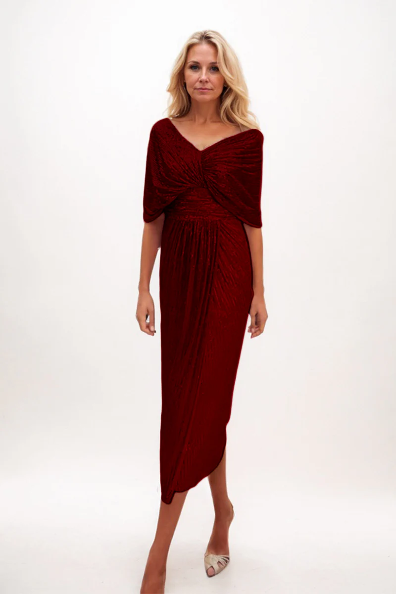 A-line Midi Sequined Mother Dress CM0225